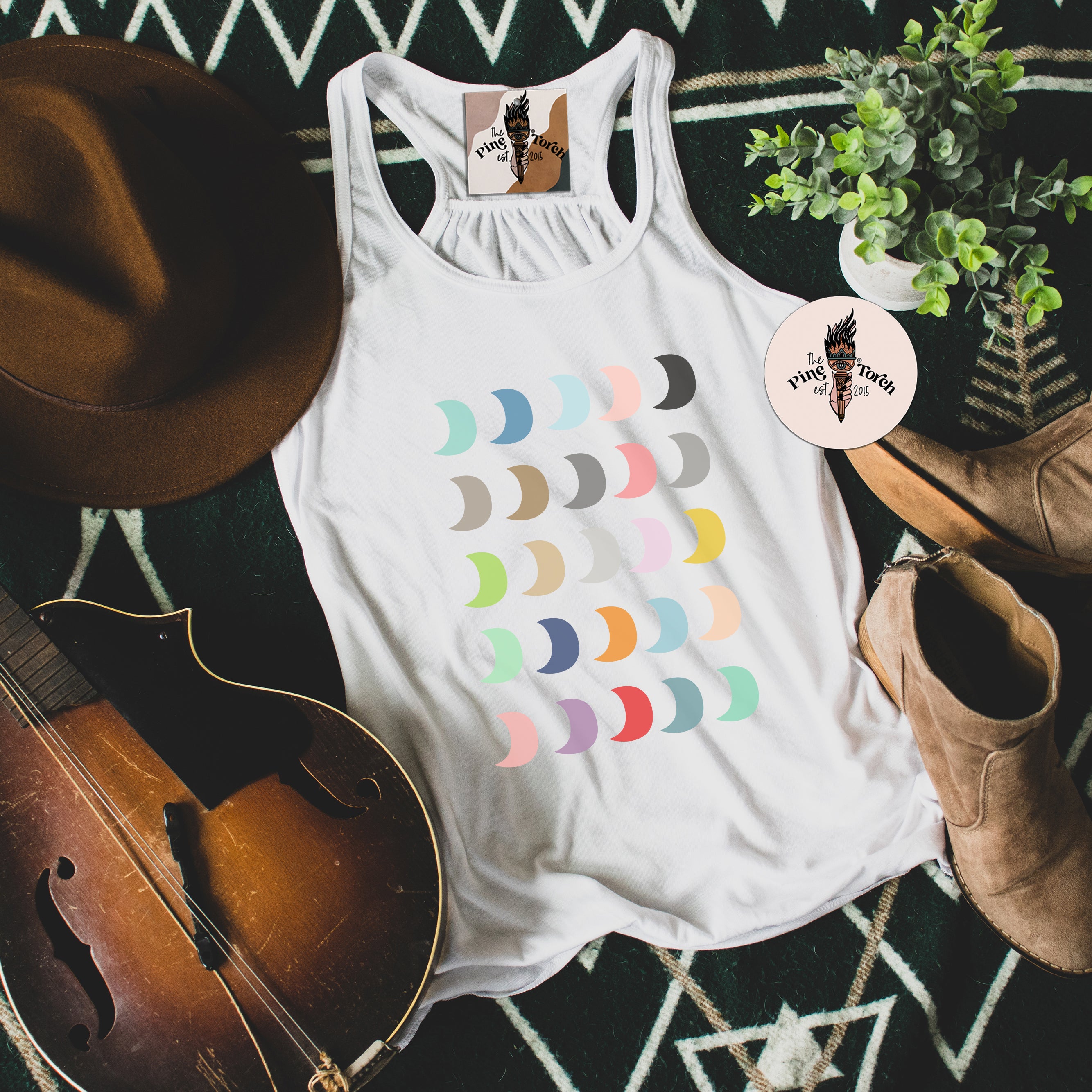 MOON PHASE PATTERN // FLOWY RACERBACK TANK