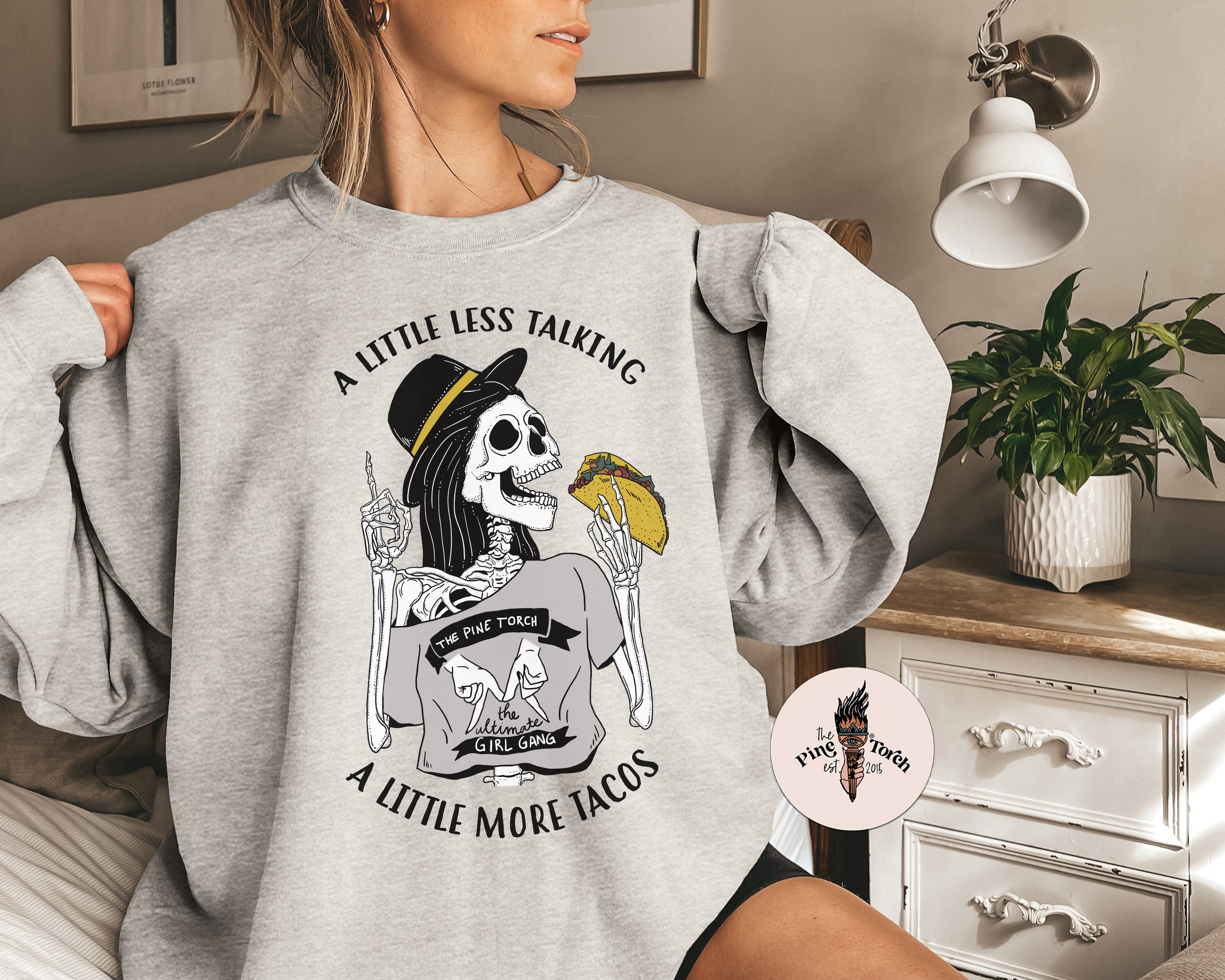 A LITTLE LESS TALKING, A LITTLE MORE TACOS // UNISEX PULLOVER