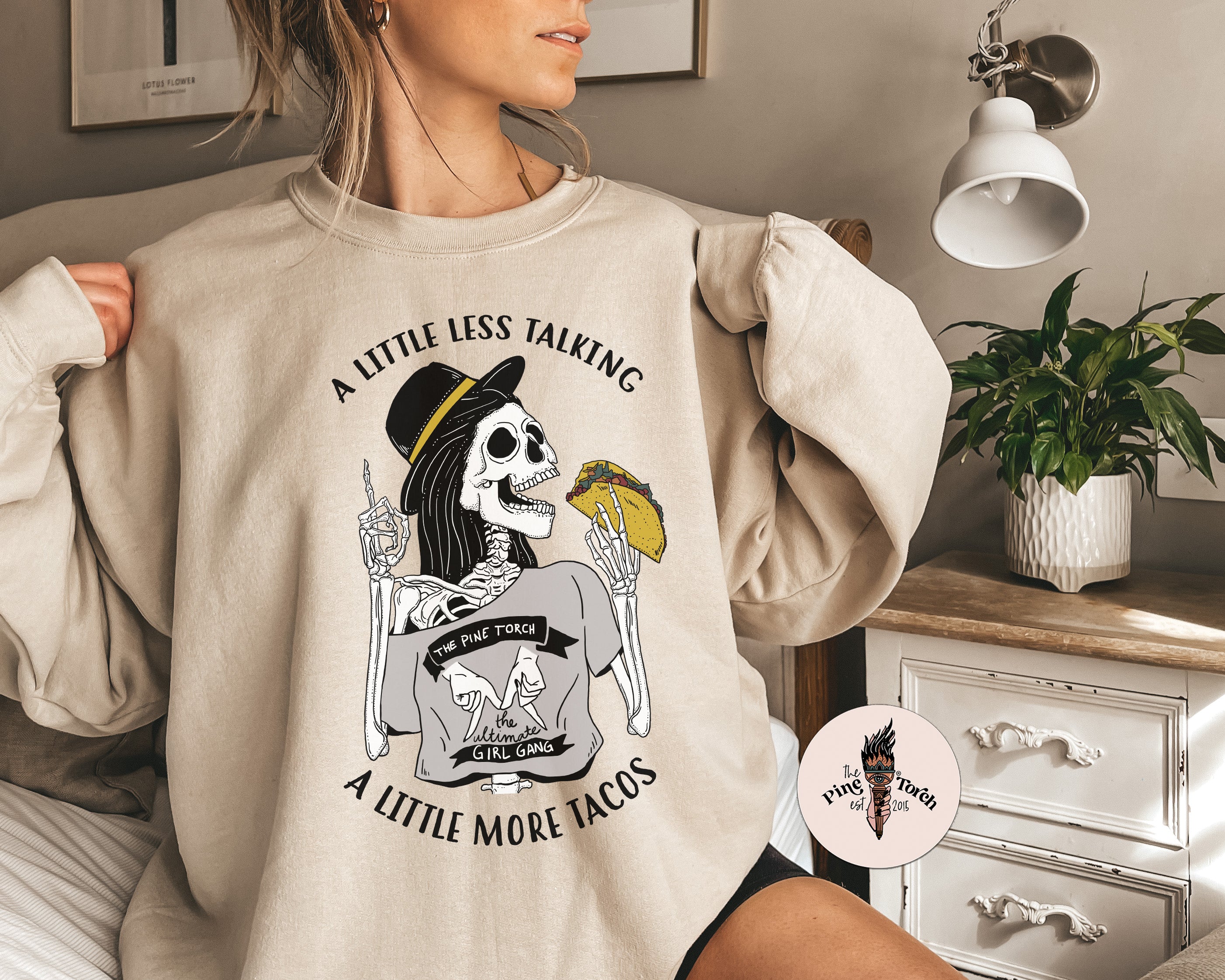 A LITTLE LESS TALKING, A LITTLE MORE TACOS // UNISEX PULLOVER