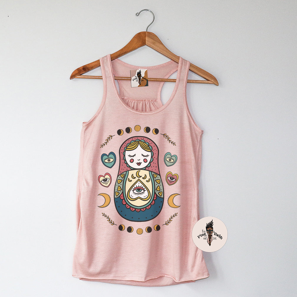 NESTING DOLL // FLOWY RACERBACK TANK