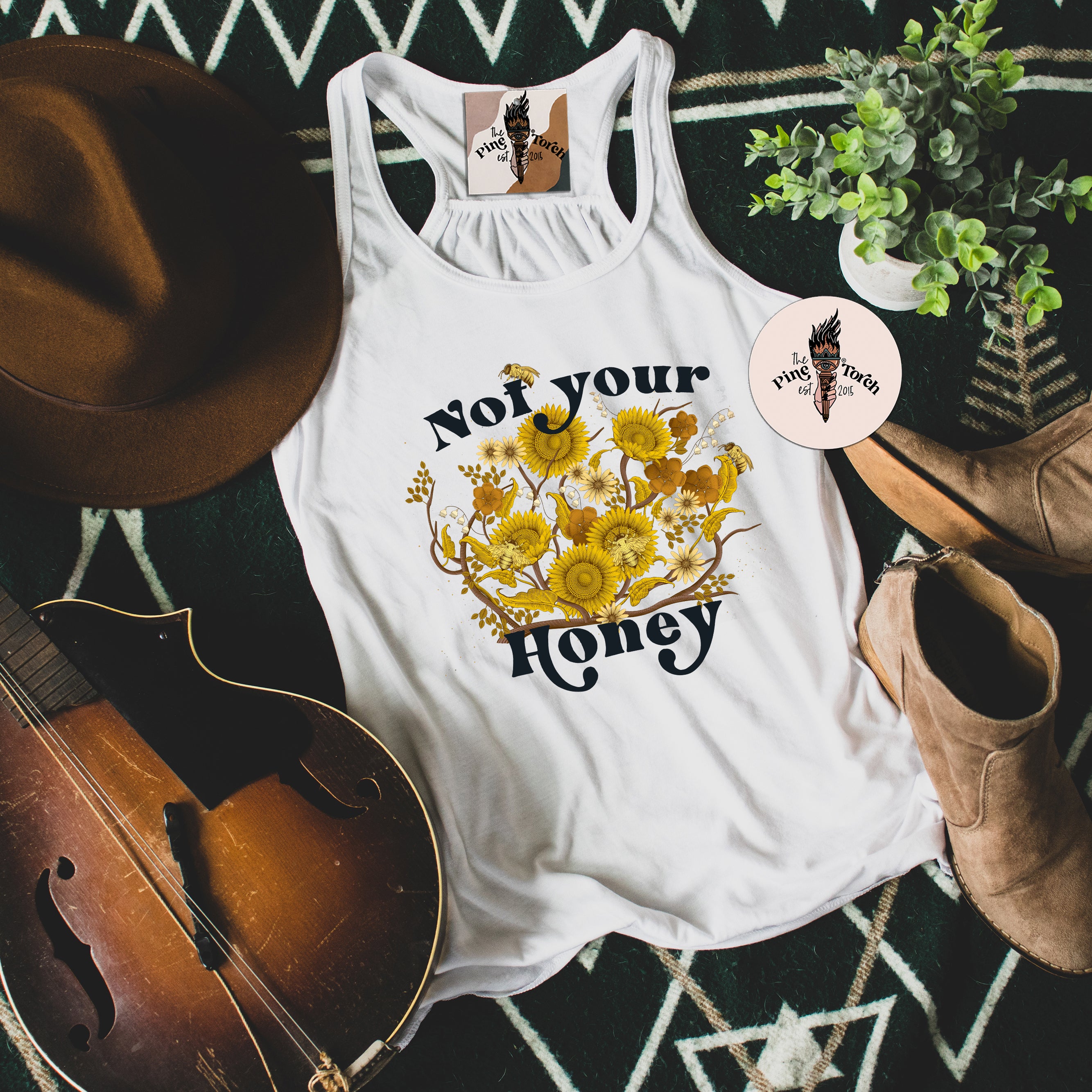 NOT YOUR HONEY // FLOWY RACERBACK TANK