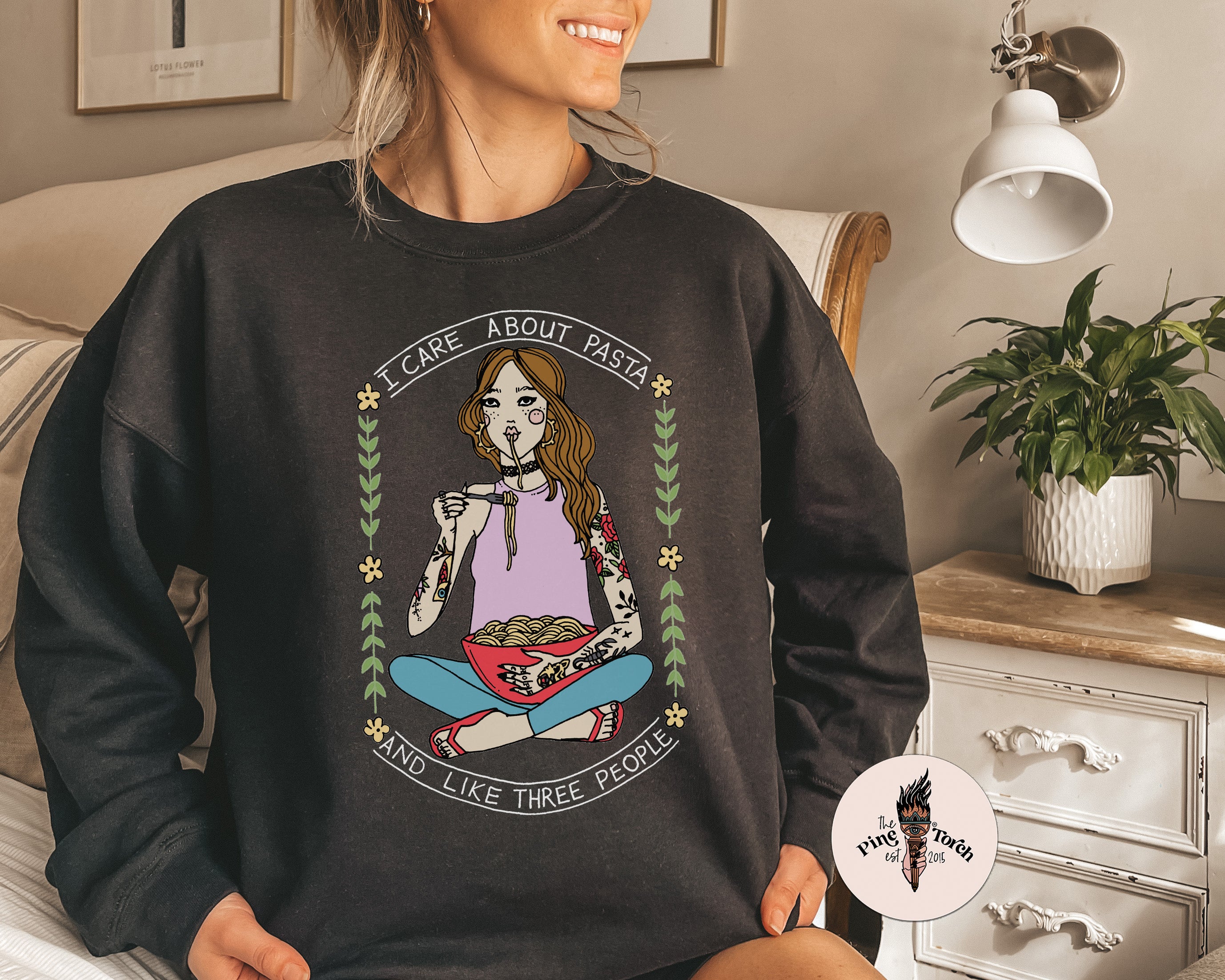 I CARE ABOUT PASTA AND LIKE THREE PEOPLE // UNISEX PULLOVER