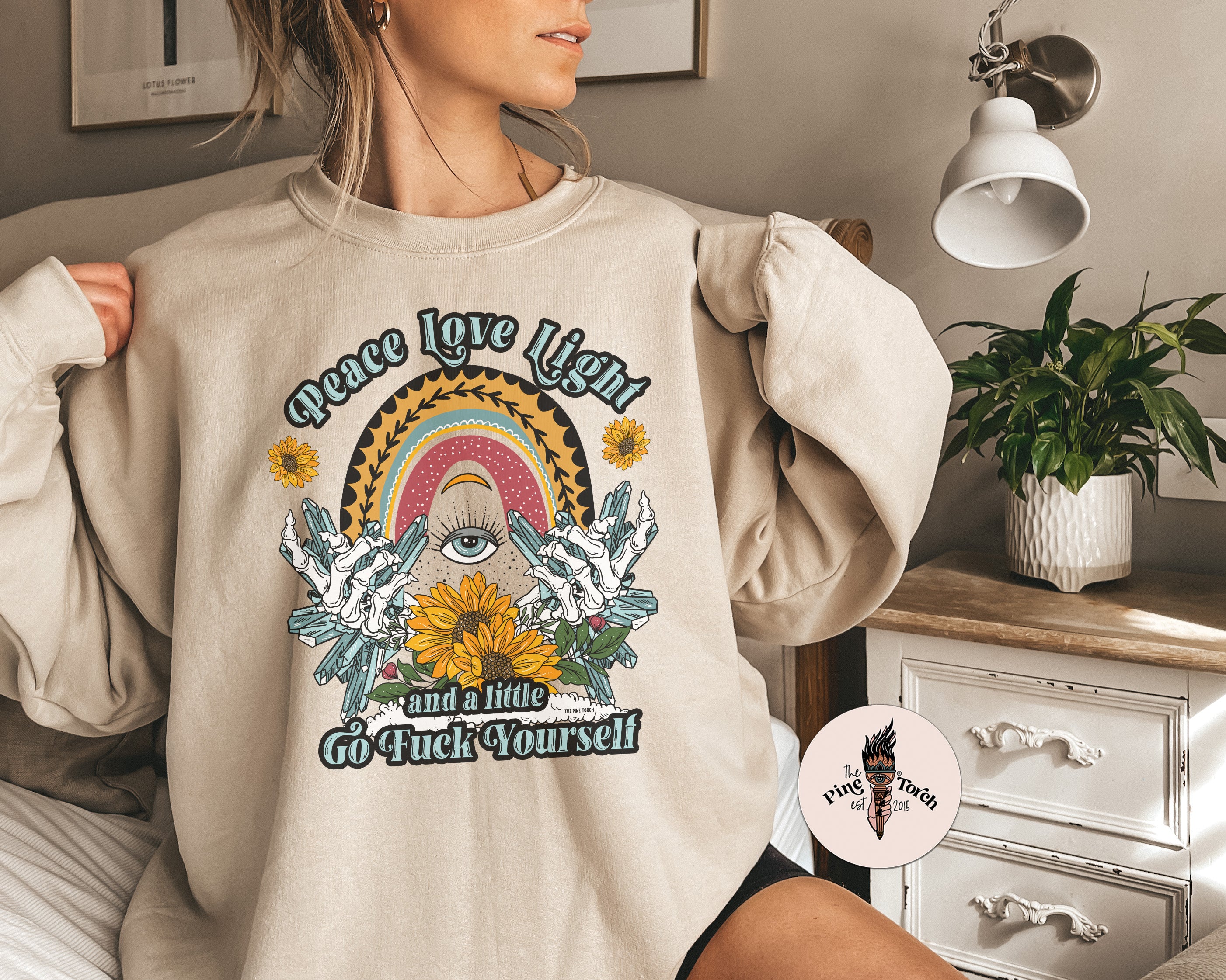 PEACE LOVE LIGHT // UNISEX PULLOVER