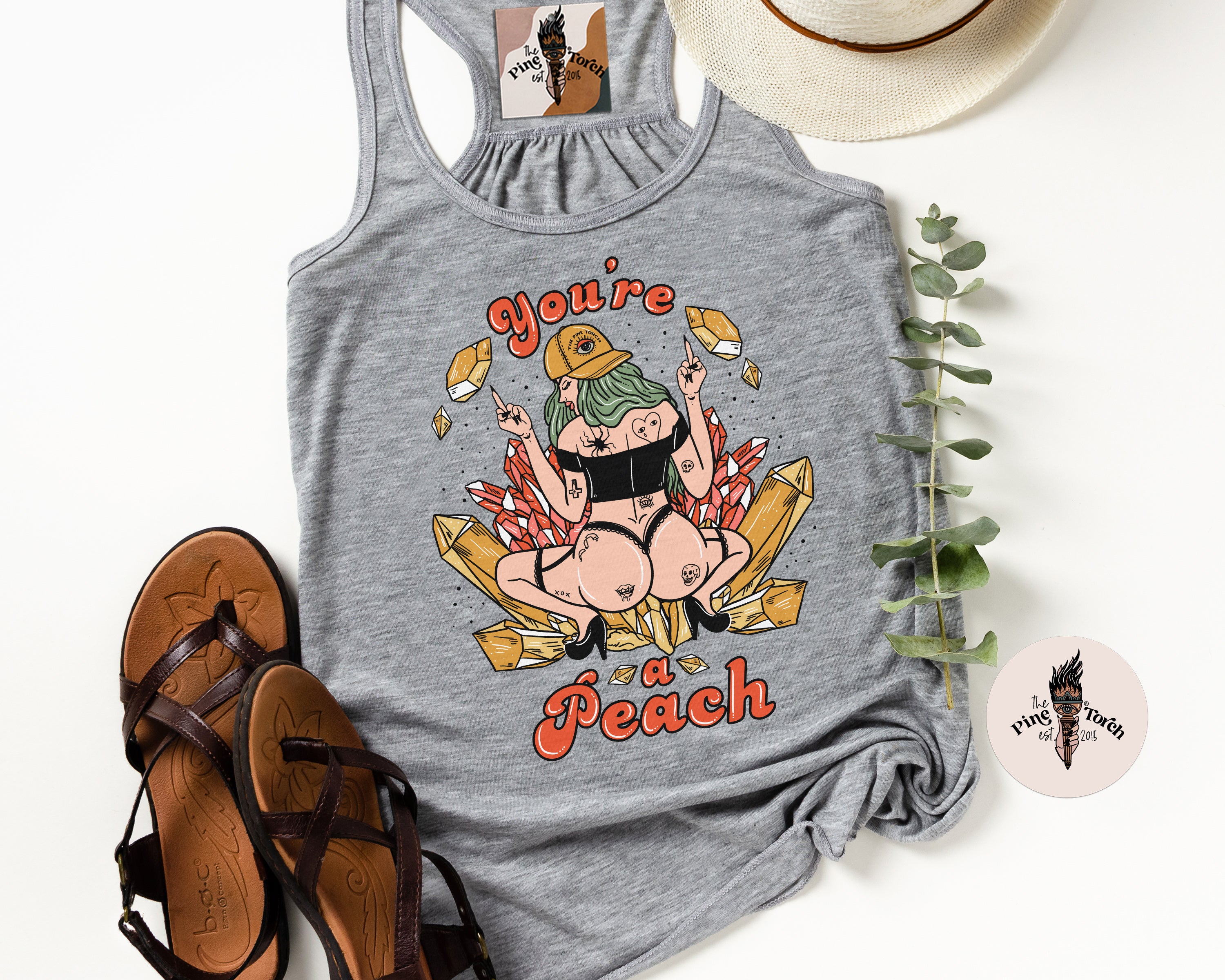 YOU'RE A PEACH // FLOWY RACERBACK TANK