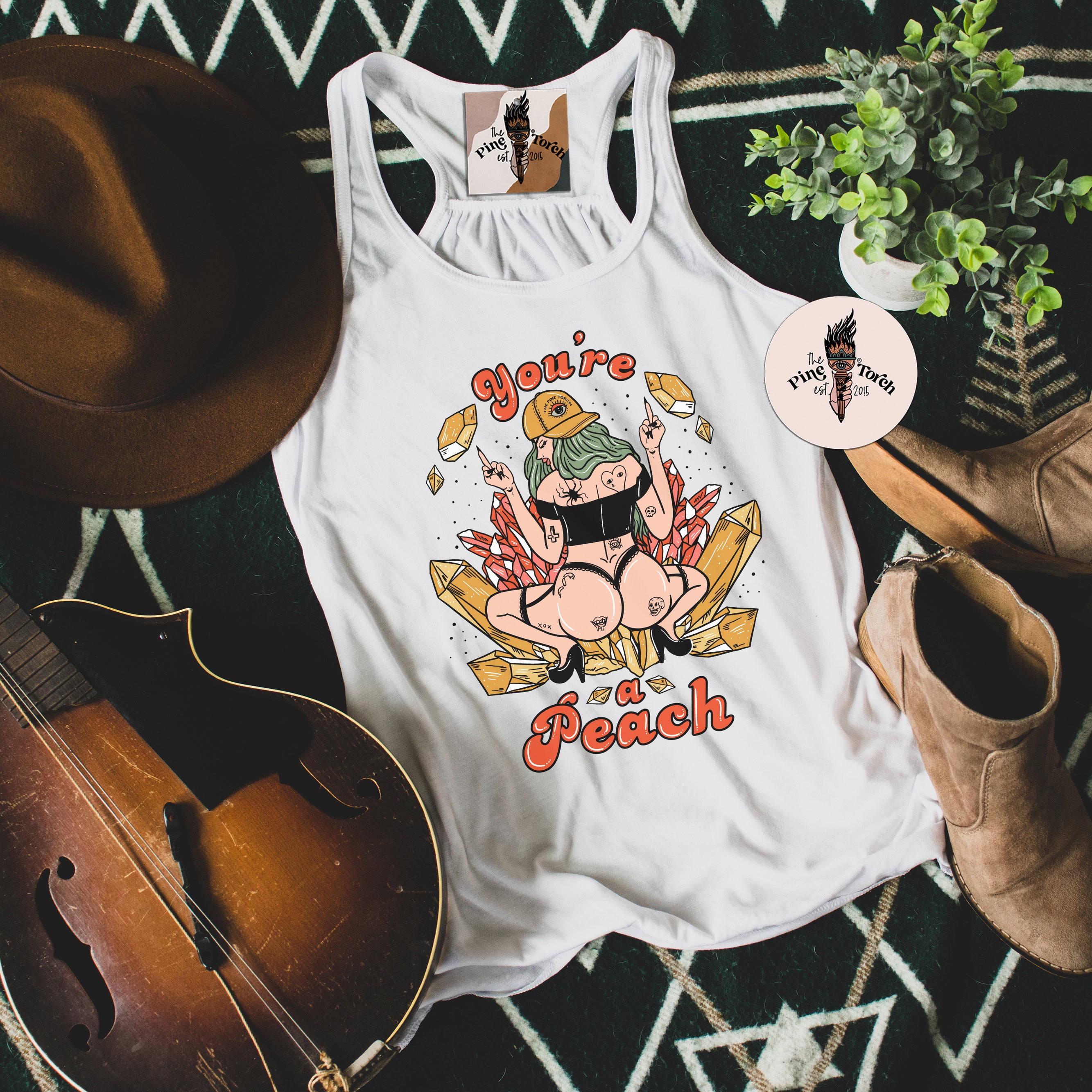 YOU'RE A PEACH // FLOWY RACERBACK TANK