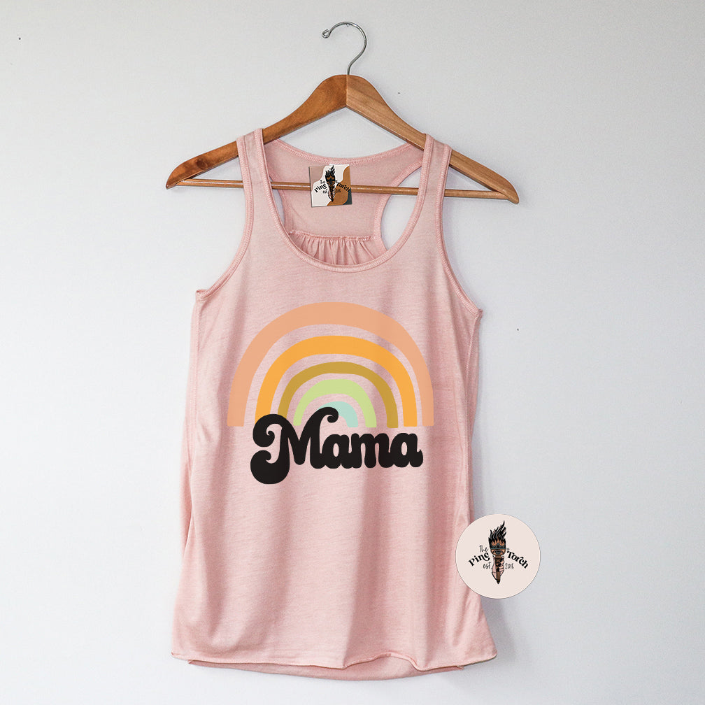 RAINBOW MAMA // FLOWY RACERBACK TANK