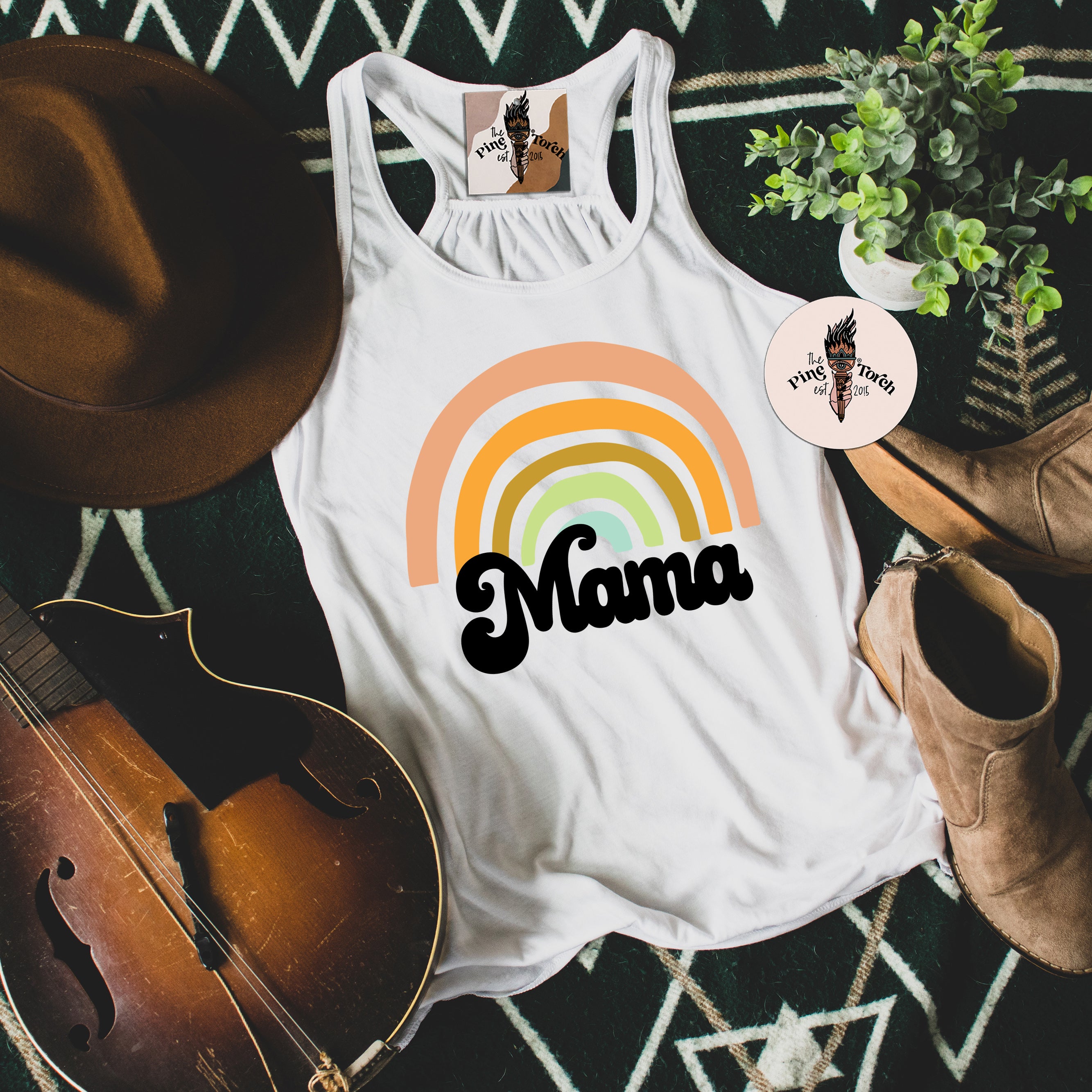 RAINBOW MAMA // FLOWY RACERBACK TANK