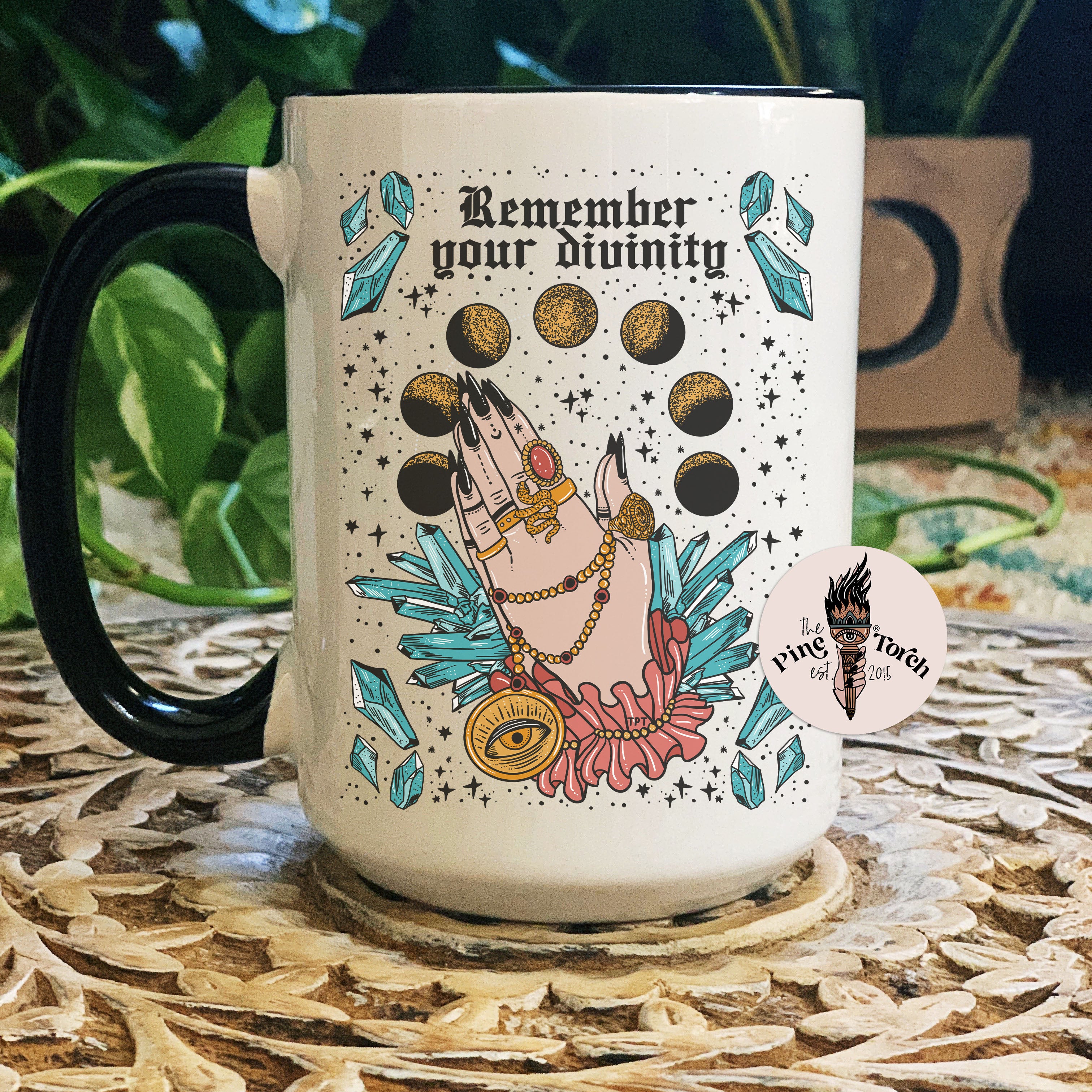 REMEMBER YOUR DIVINITY // 15 oz COFFEE MUG