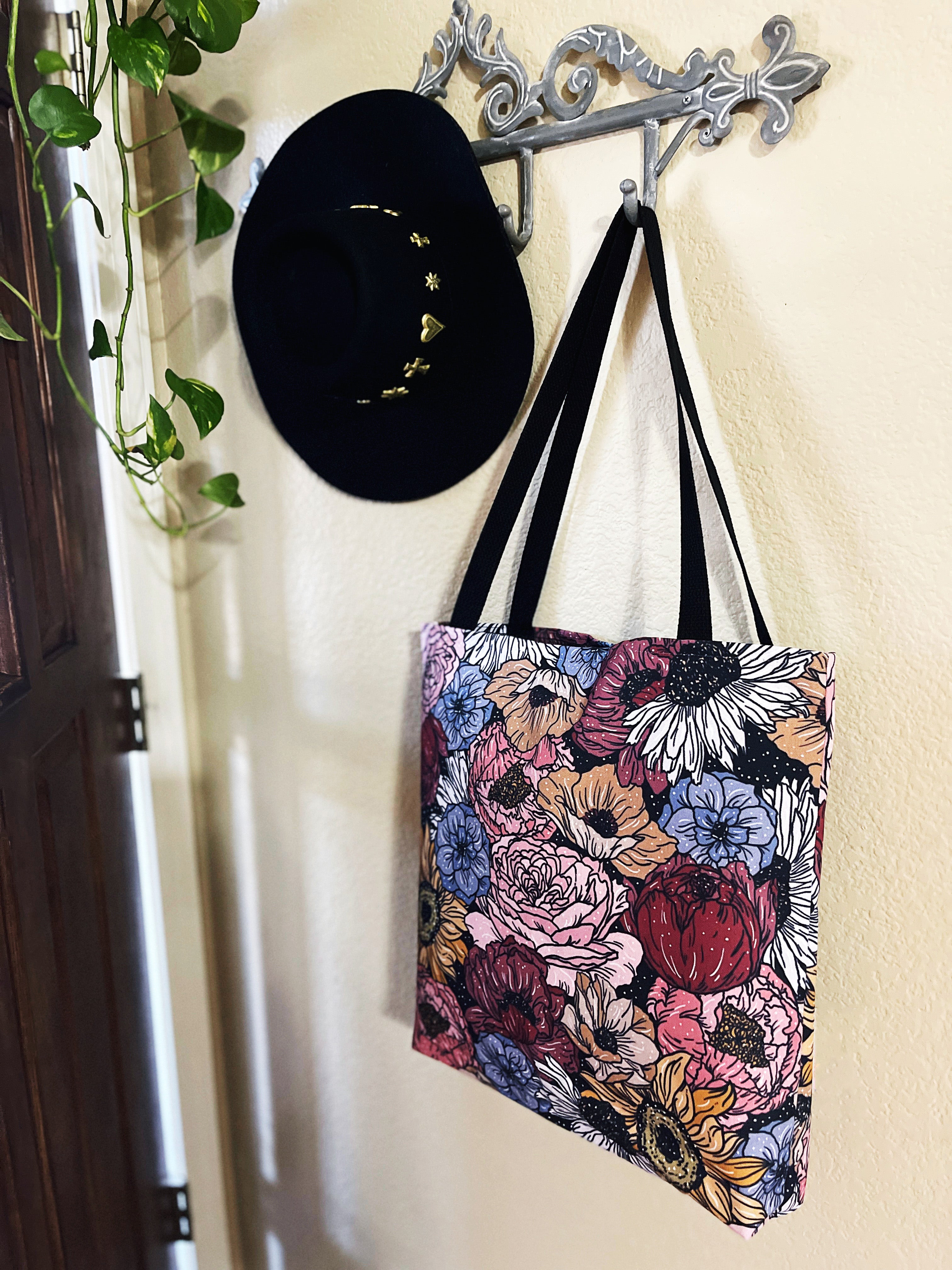 RETRO FLORAL // TOTE BAG (3 SIZES)