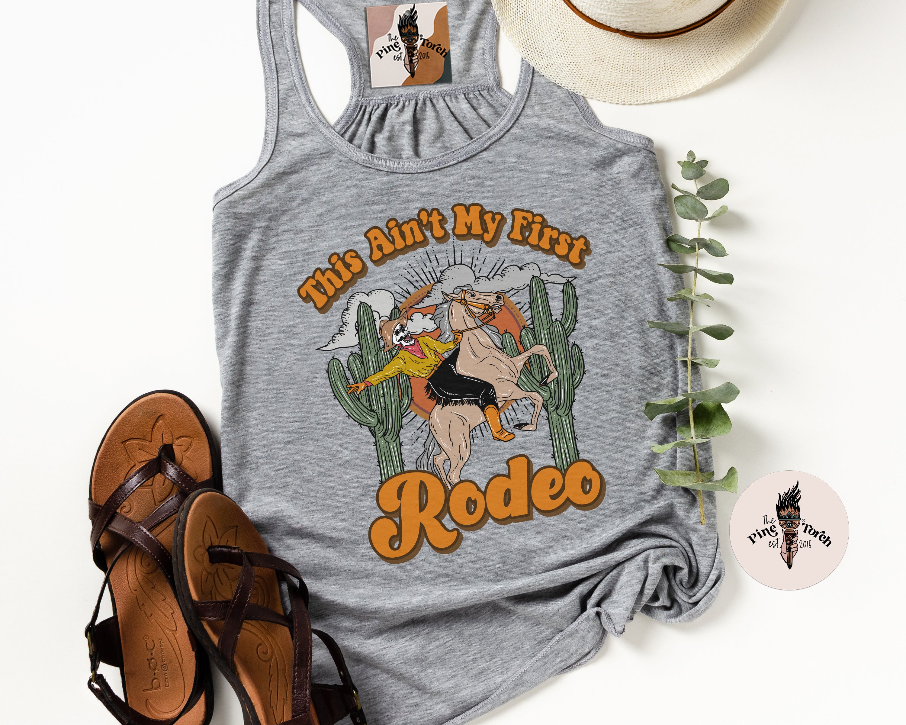THIS AIN'T MY FIRST RODEO // FLOWY RACERBACK TANK