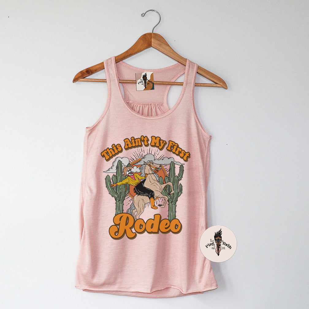 THIS AIN'T MY FIRST RODEO // FLOWY RACERBACK TANK