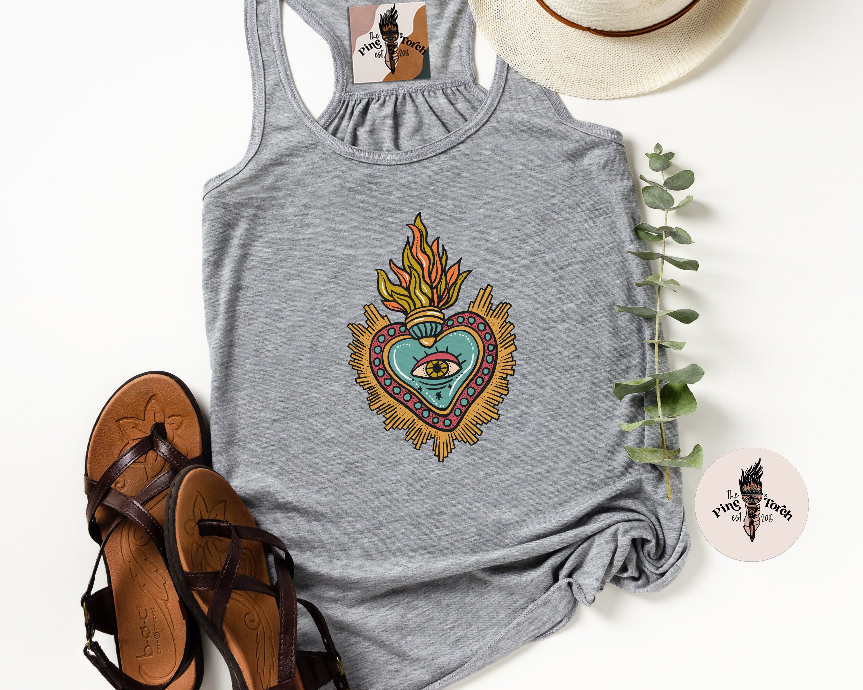 SACRED HEART // FLOWY RACERBACK TANK