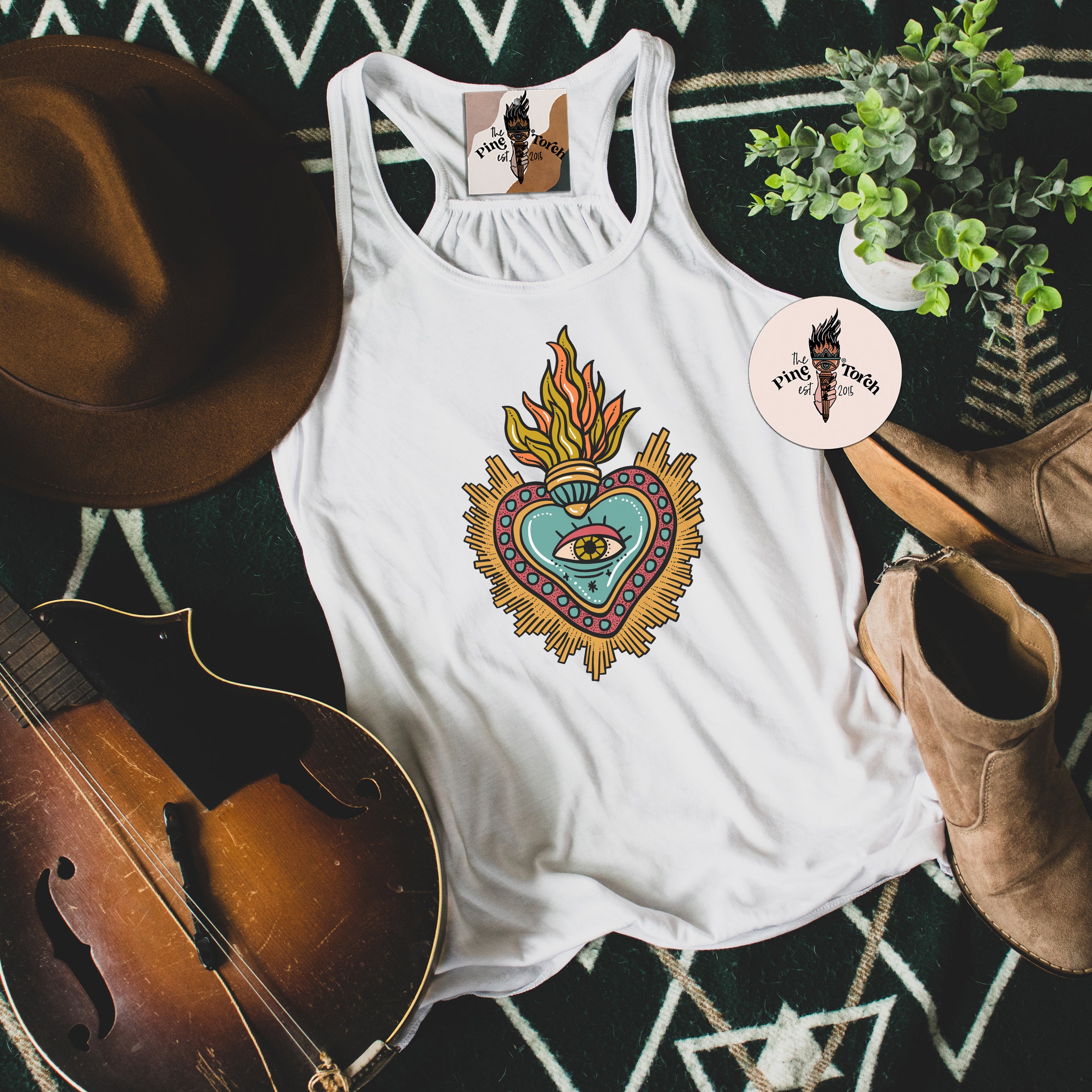 SACRED HEART // FLOWY RACERBACK TANK