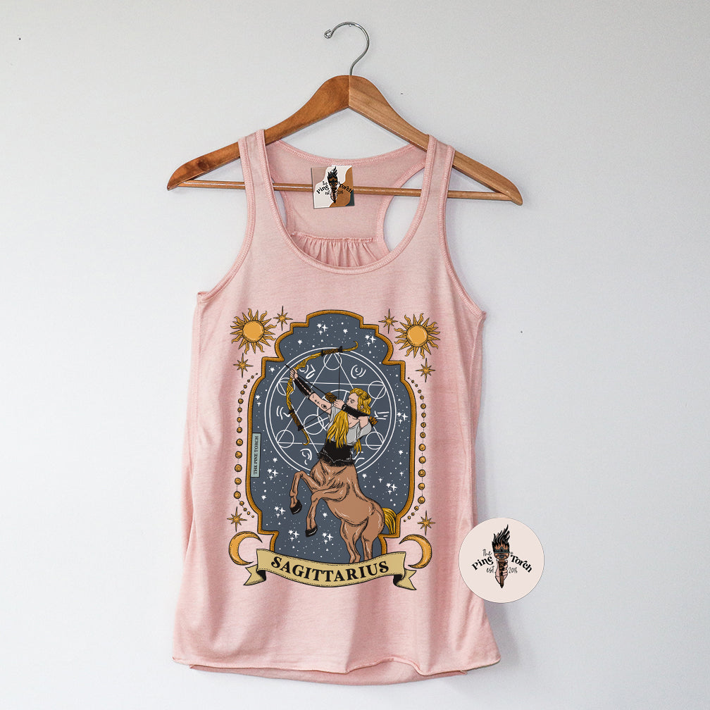 SAGITTARIUS // FLOWY RACERBACK TANK