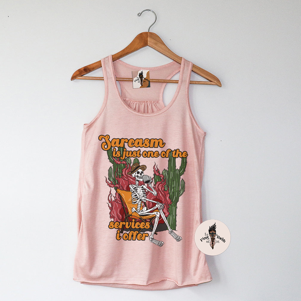 SARCASM SKELETON // FLOWY RACERBACK TANK