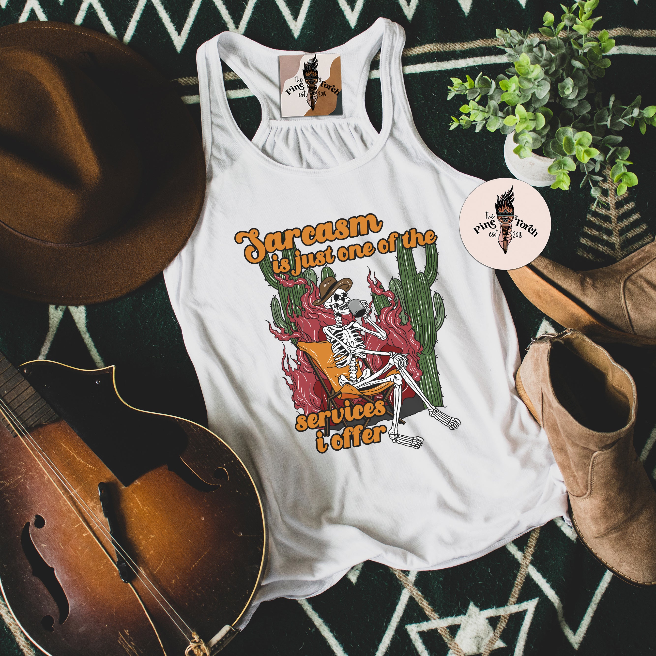 SARCASM SKELETON // FLOWY RACERBACK TANK