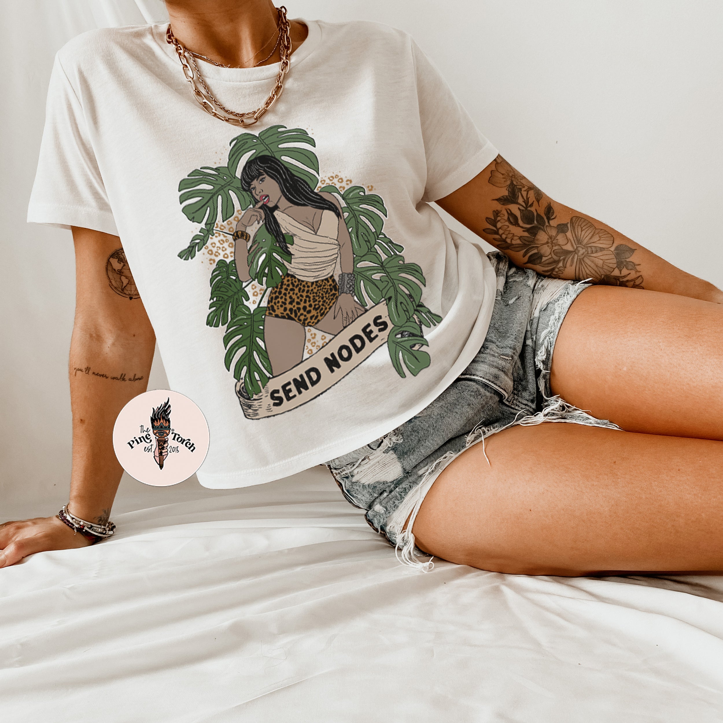 « SEND NODES » FLOWY CROP TEE