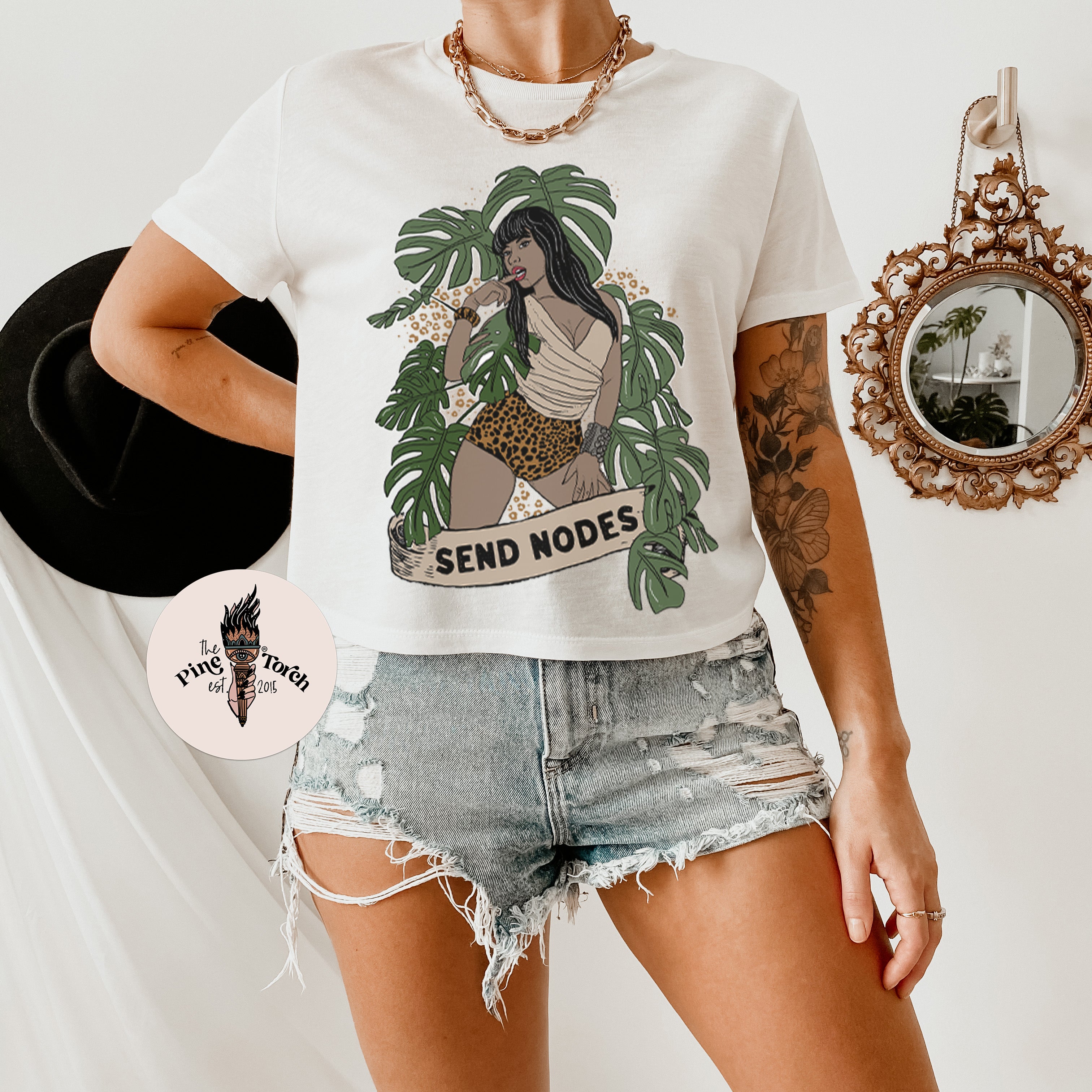 « SEND NODES » FLOWY CROP TEE
