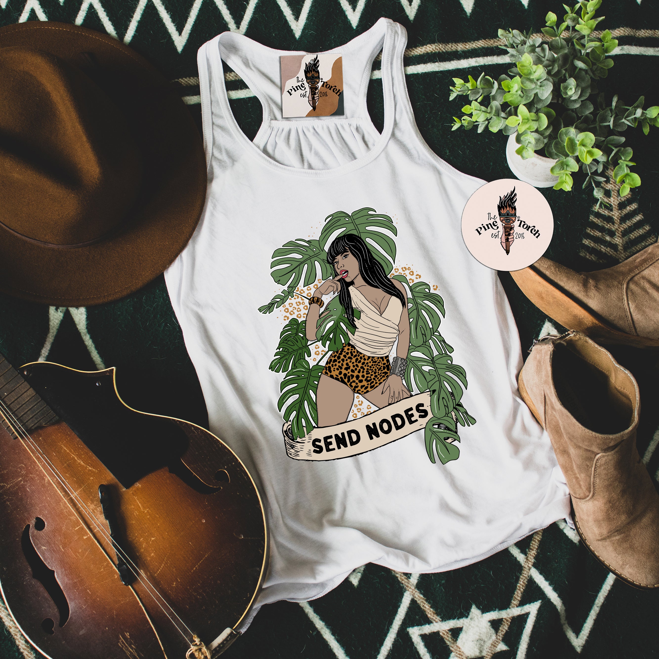 SEND NODES // FLOWY RACERBACK TANK