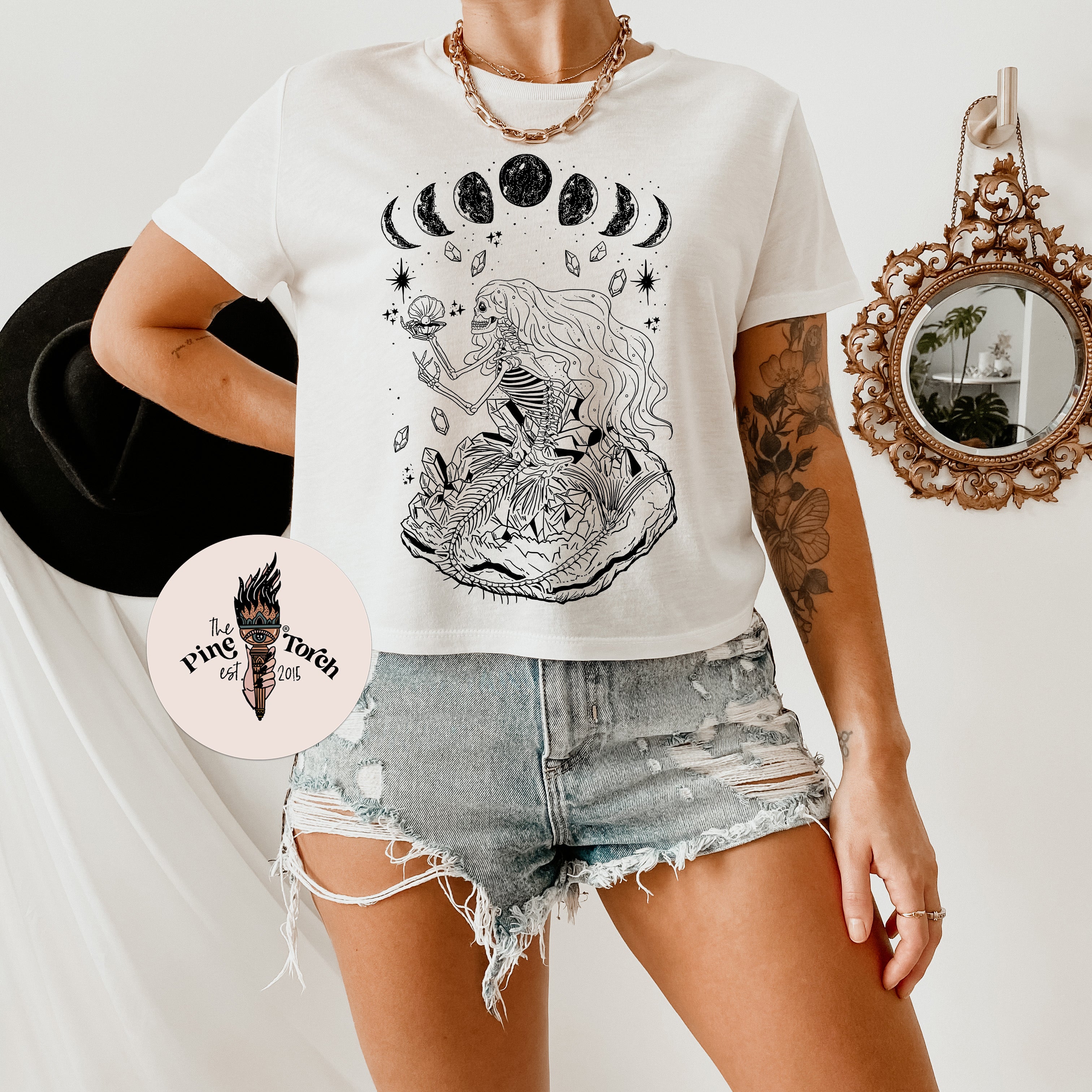 « MERMAID SKELETON » CROP TEE