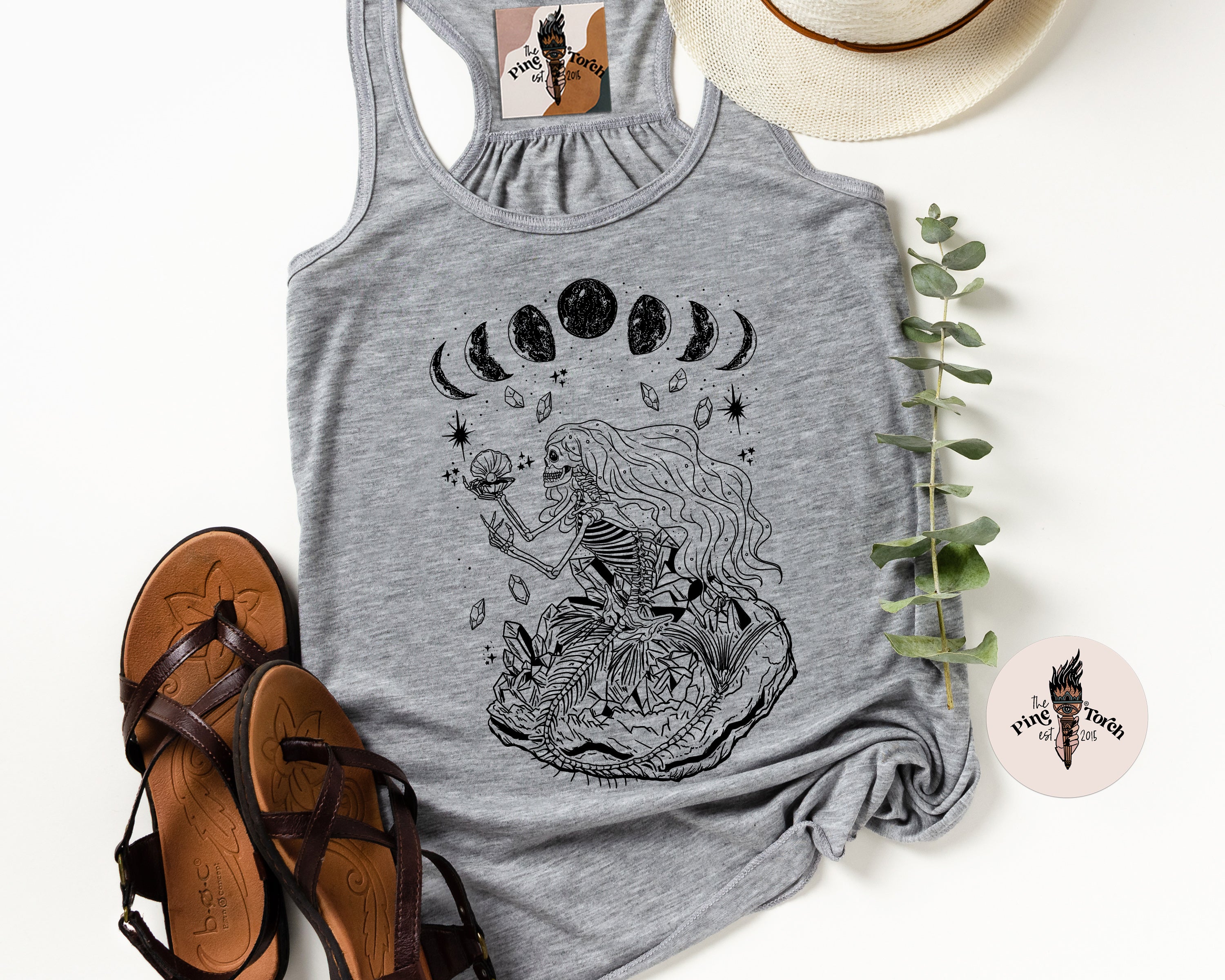 SKELETON MERMAID // FLOWY RACERBACK TANK