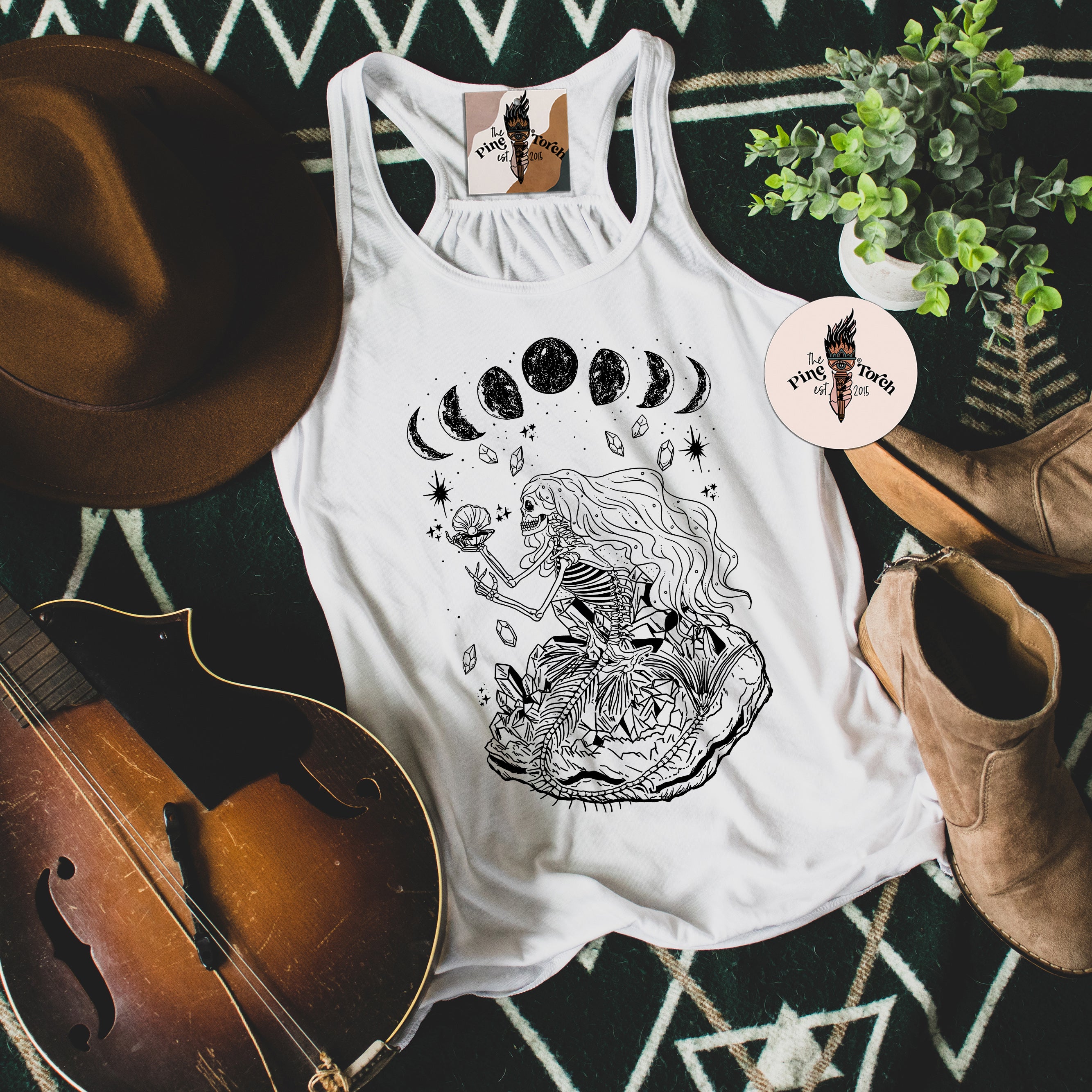 SKELETON MERMAID // FLOWY RACERBACK TANK