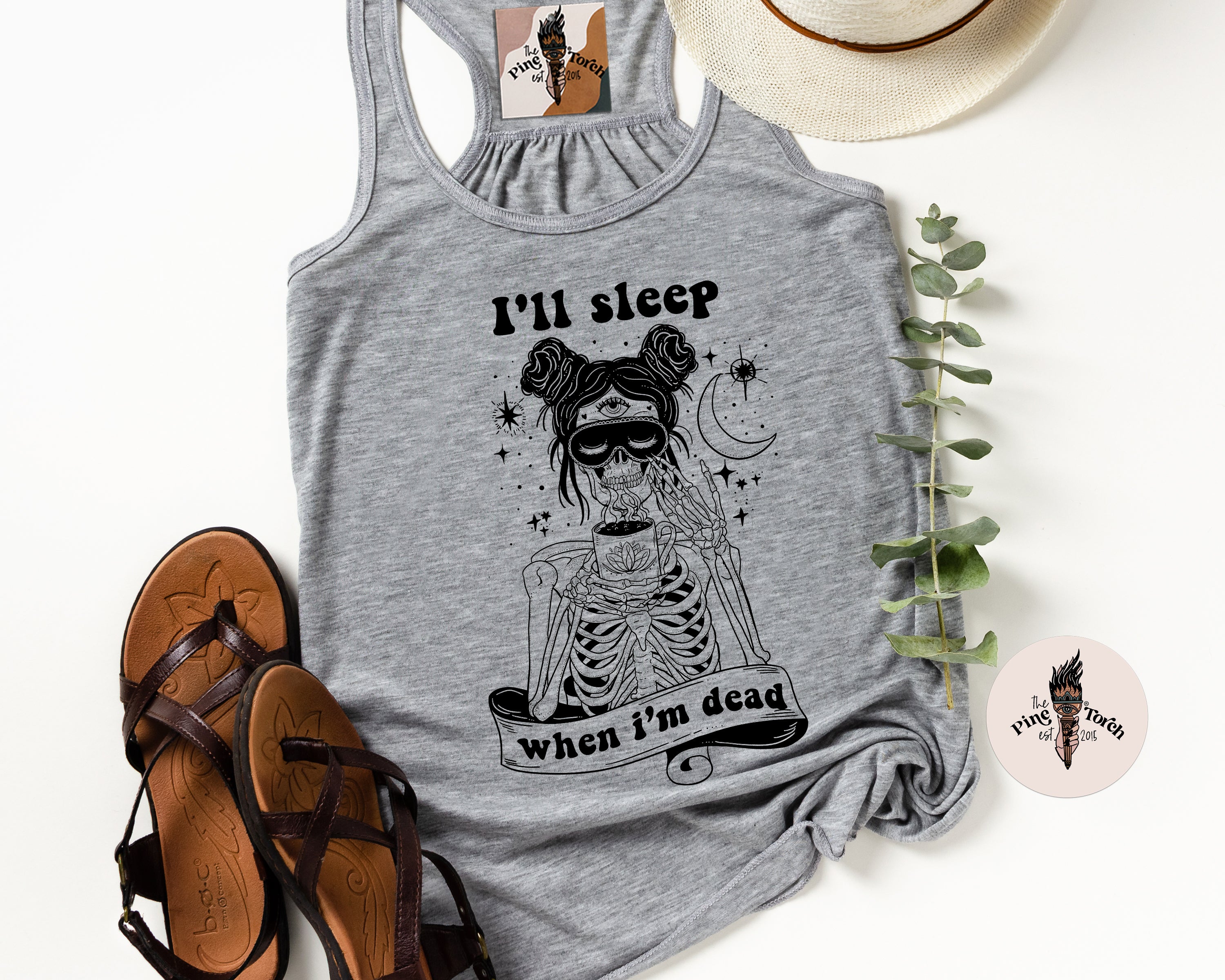 I'LL SLEEP WHEN I'M DEAD // FLOWY RACERBACK TANK