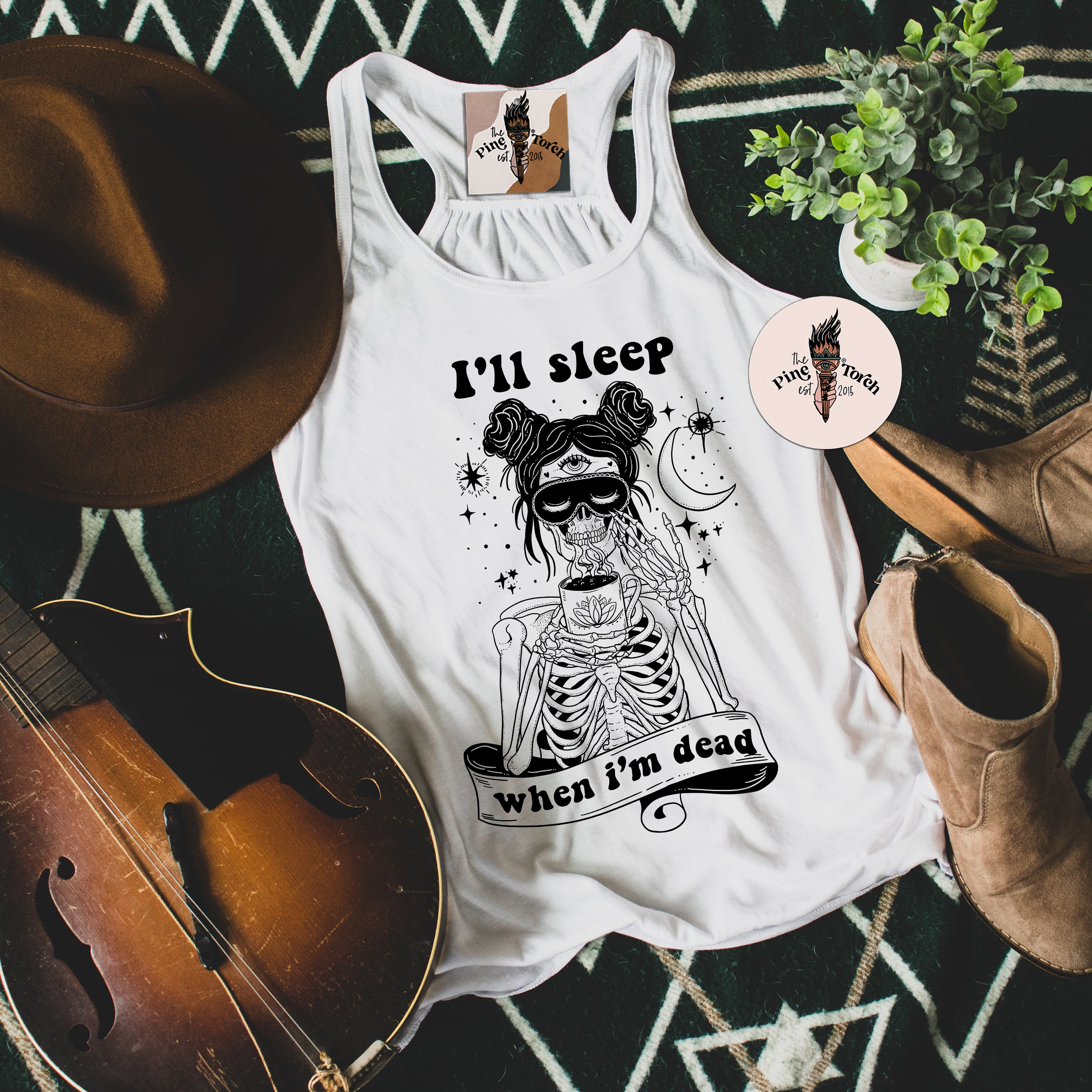 I'LL SLEEP WHEN I'M DEAD // FLOWY RACERBACK TANK