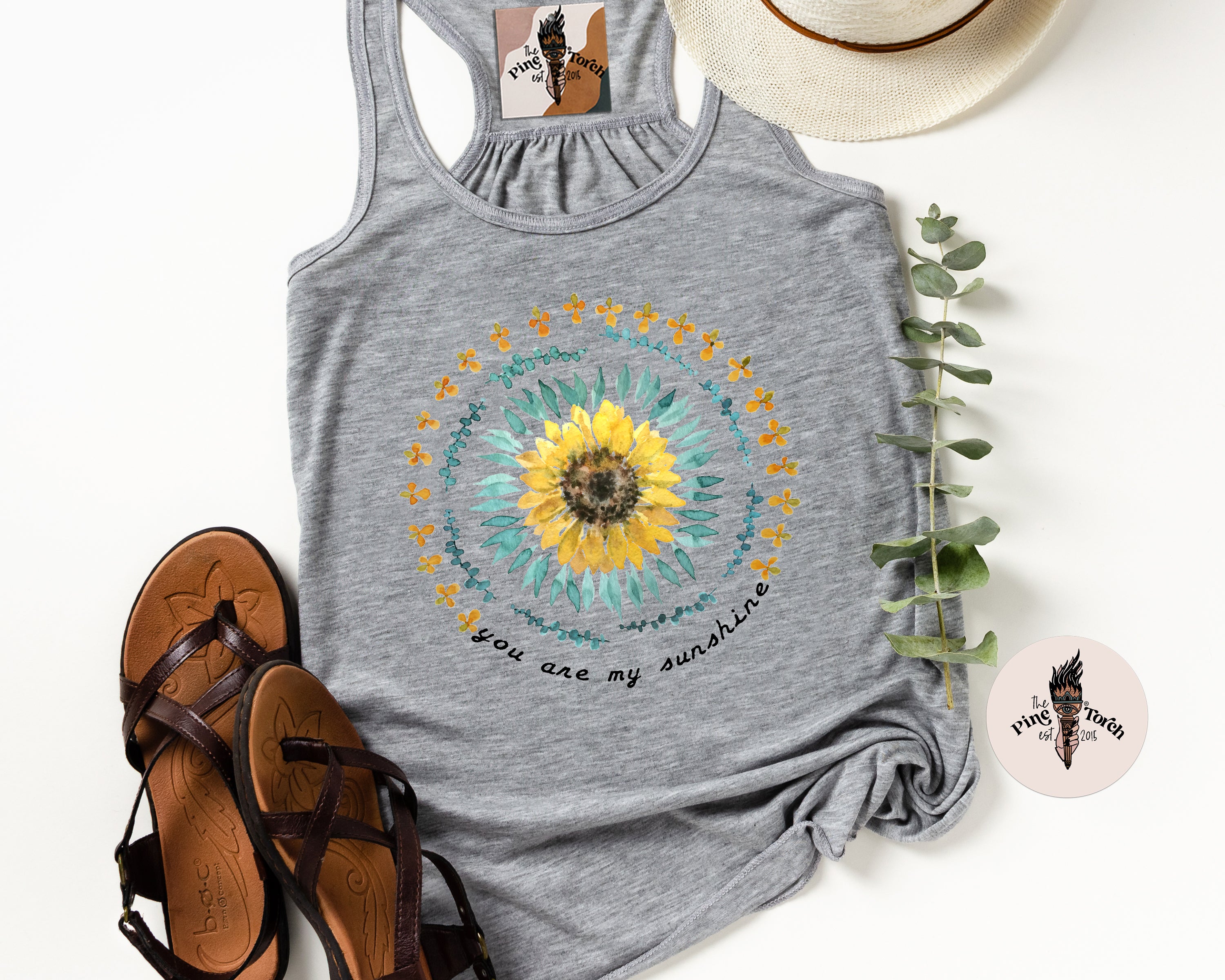 YOU ARE MY SUNSHINE // FLOWY RACERBACK TANK
