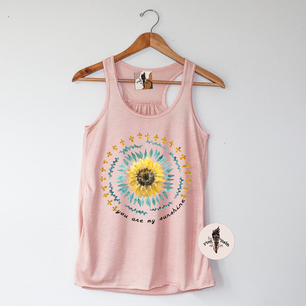 YOU ARE MY SUNSHINE // FLOWY RACERBACK TANK