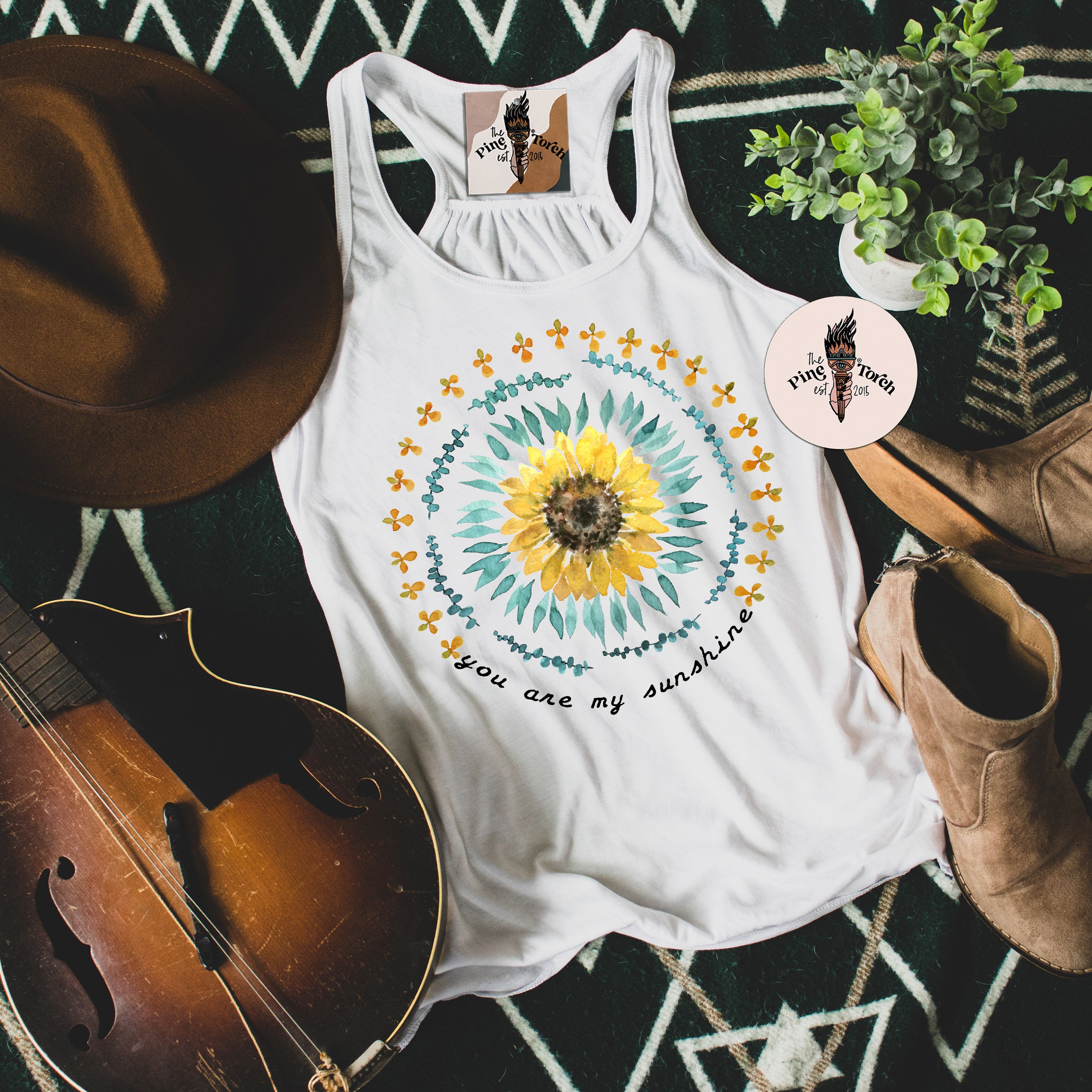 YOU ARE MY SUNSHINE // FLOWY RACERBACK TANK