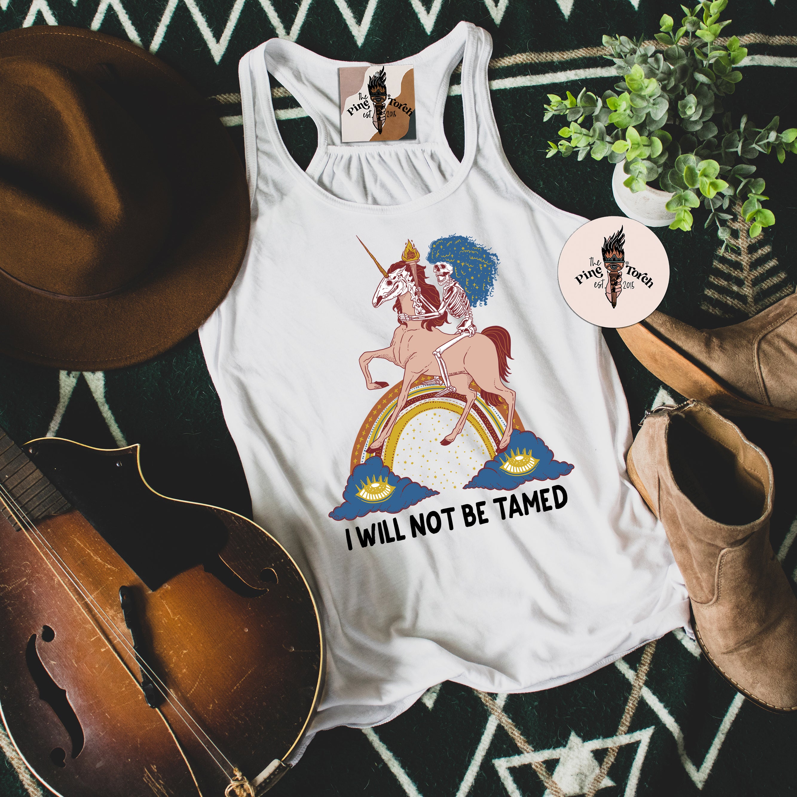 I WILL NOT BE TAMED // FLOWY RACERBACK TANK