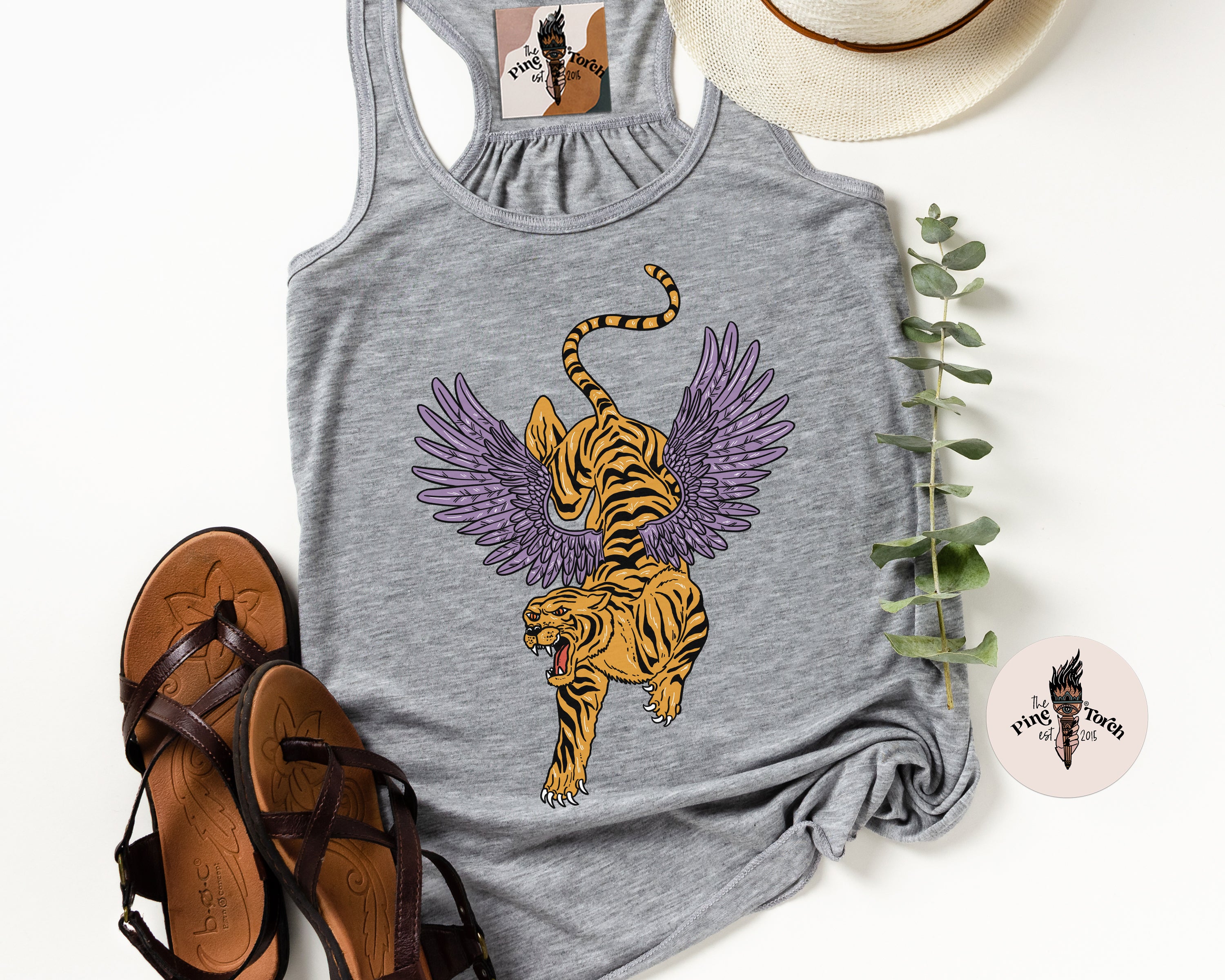 WINGED TIGER // FLOWY RACERBACK TANK