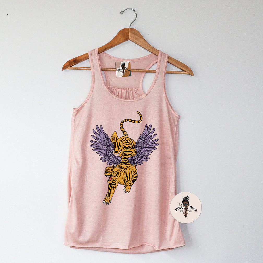 WINGED TIGER // FLOWY RACERBACK TANK