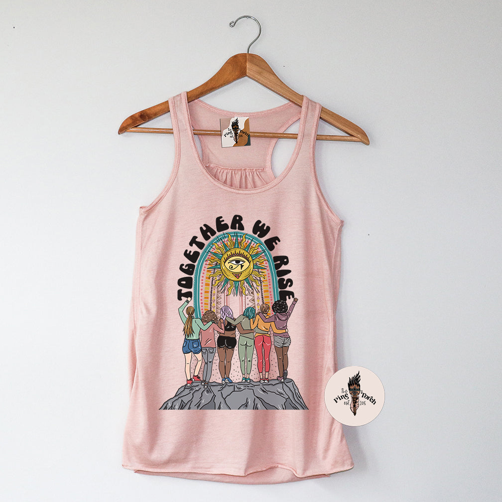 TOGETHER WE RISE // FLOWY RACERBACK TANK