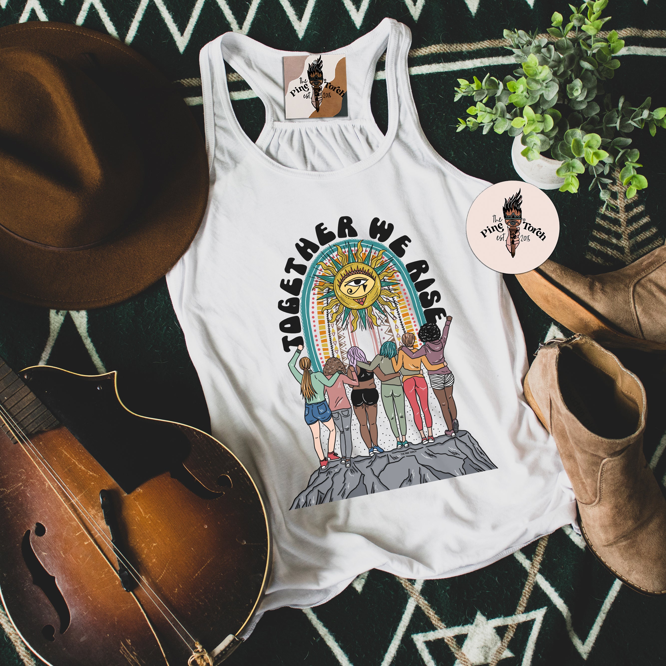 TOGETHER WE RISE // FLOWY RACERBACK TANK