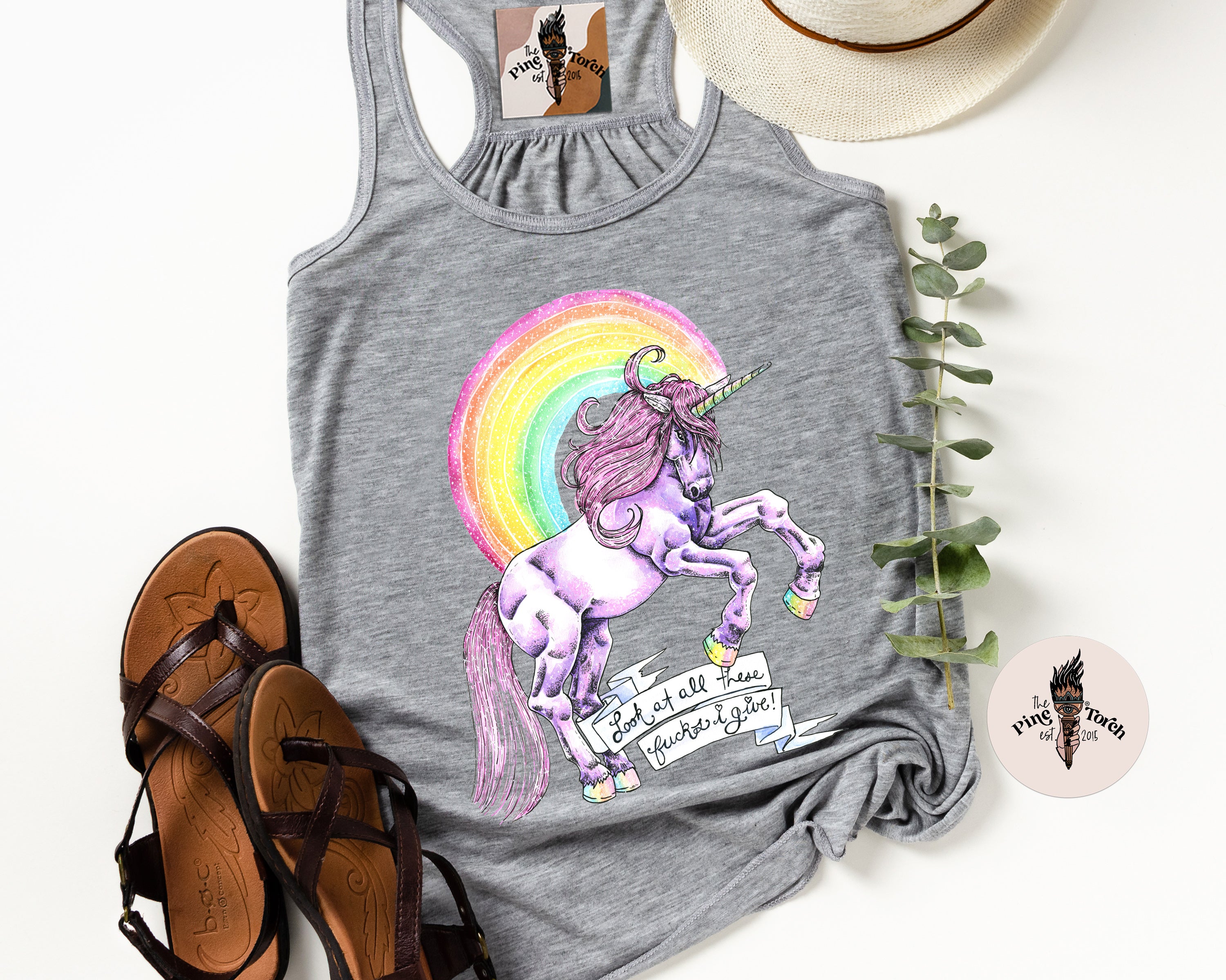 LOOK AT ALL THESE FUCKS I GIVE // FLOWY RACERBACK TANK