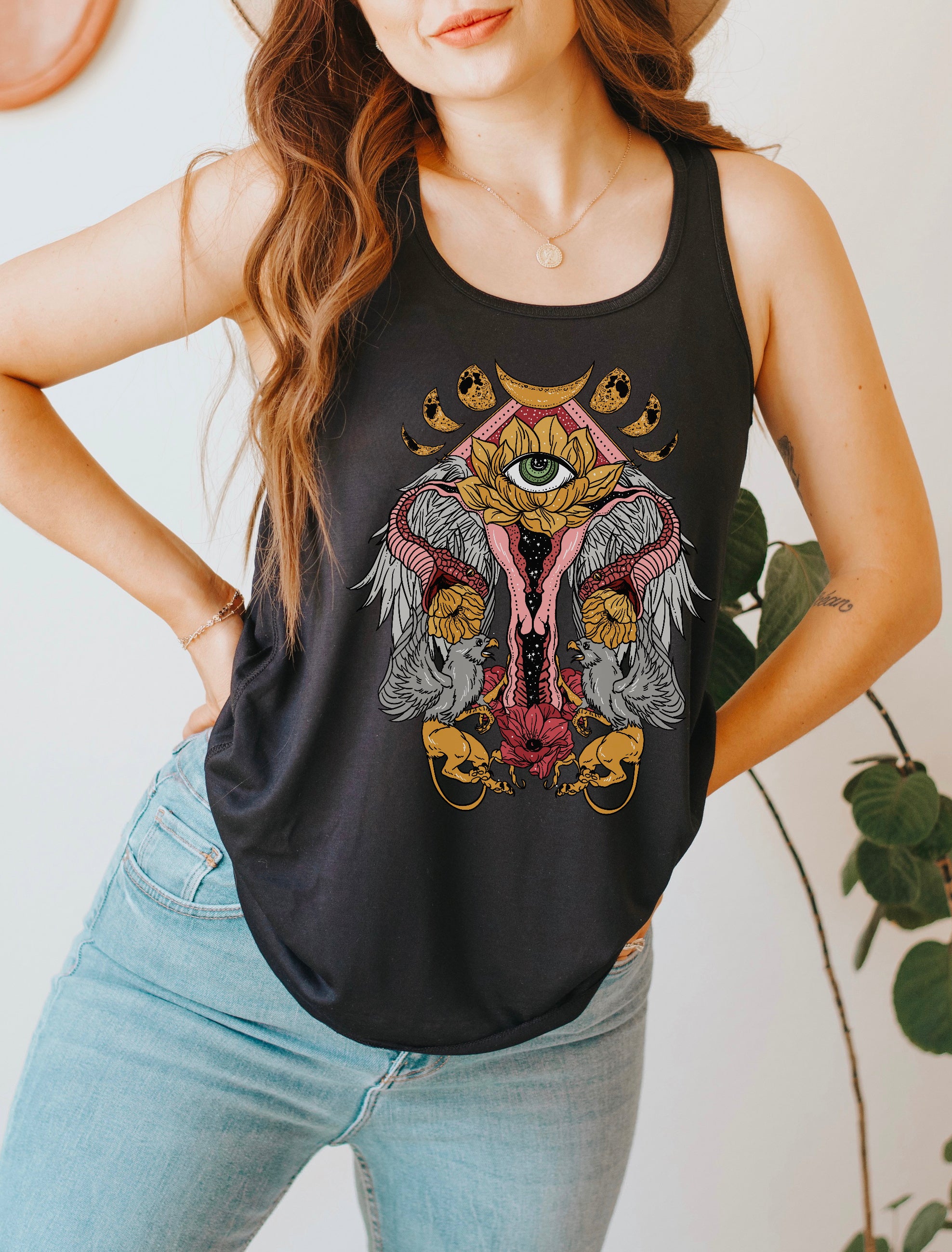 COSMIC UTERUS // FLOWY RACERBACK TANK