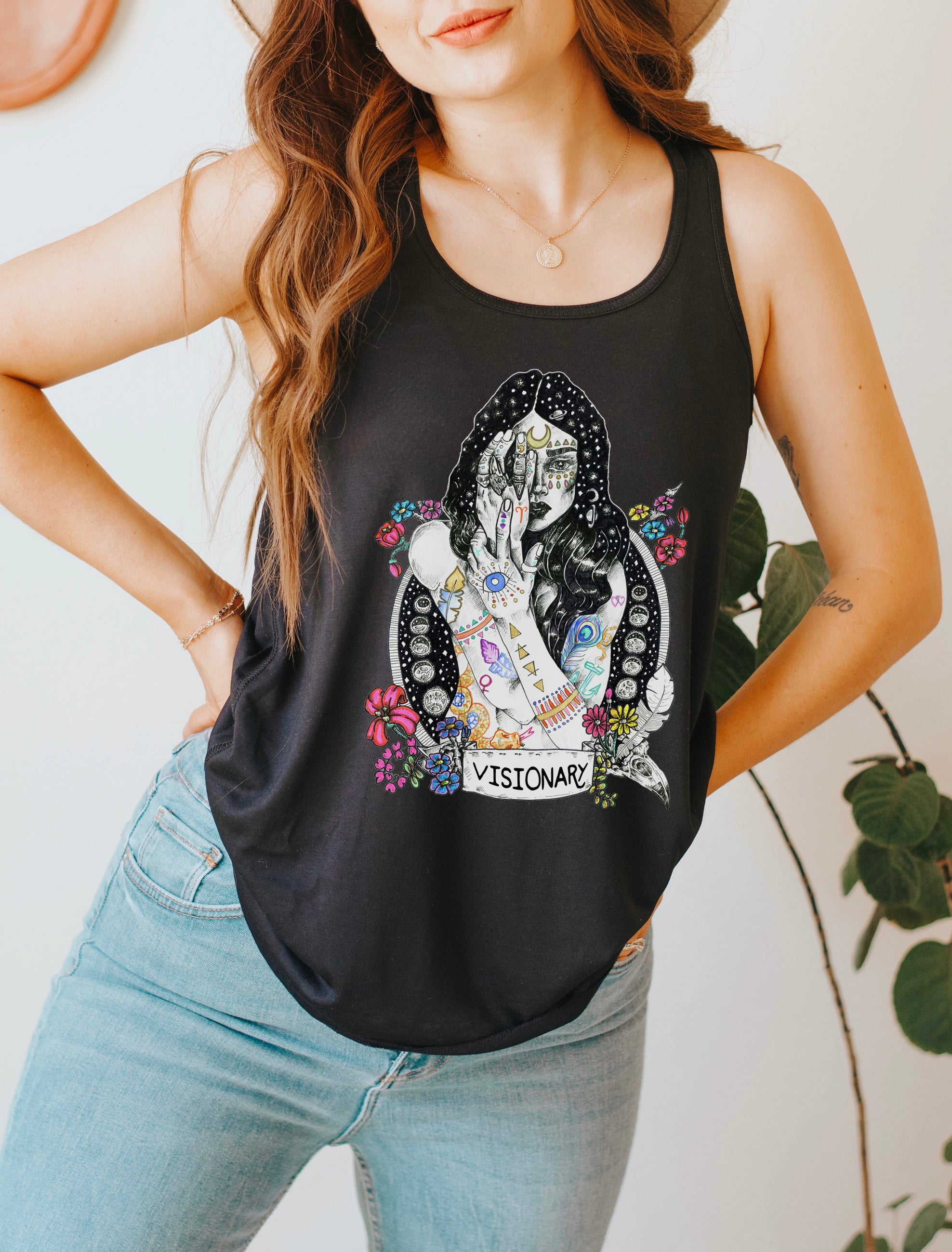 VISIONARY // FLOWY RACERBACK TANK