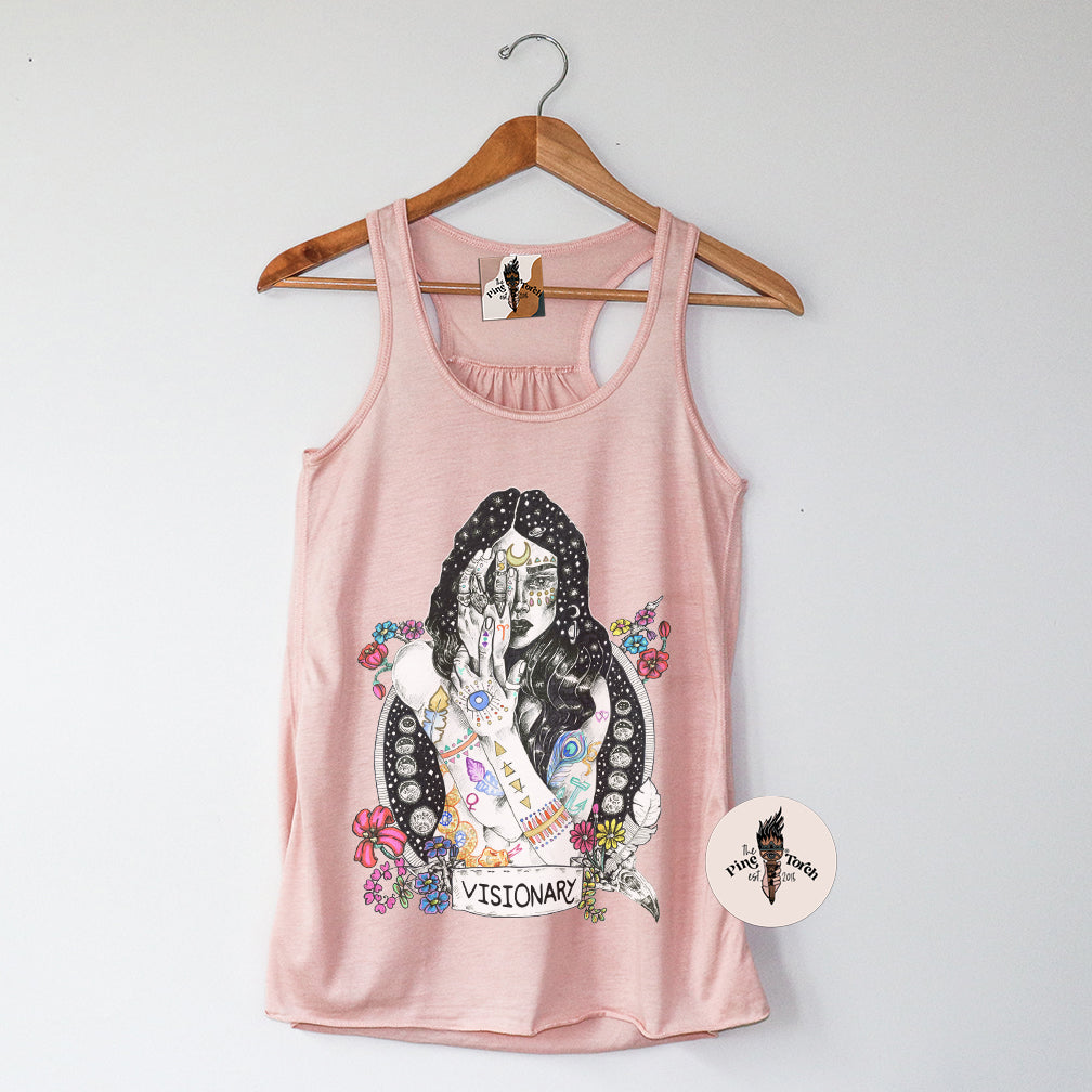 VISIONARY // FLOWY RACERBACK TANK