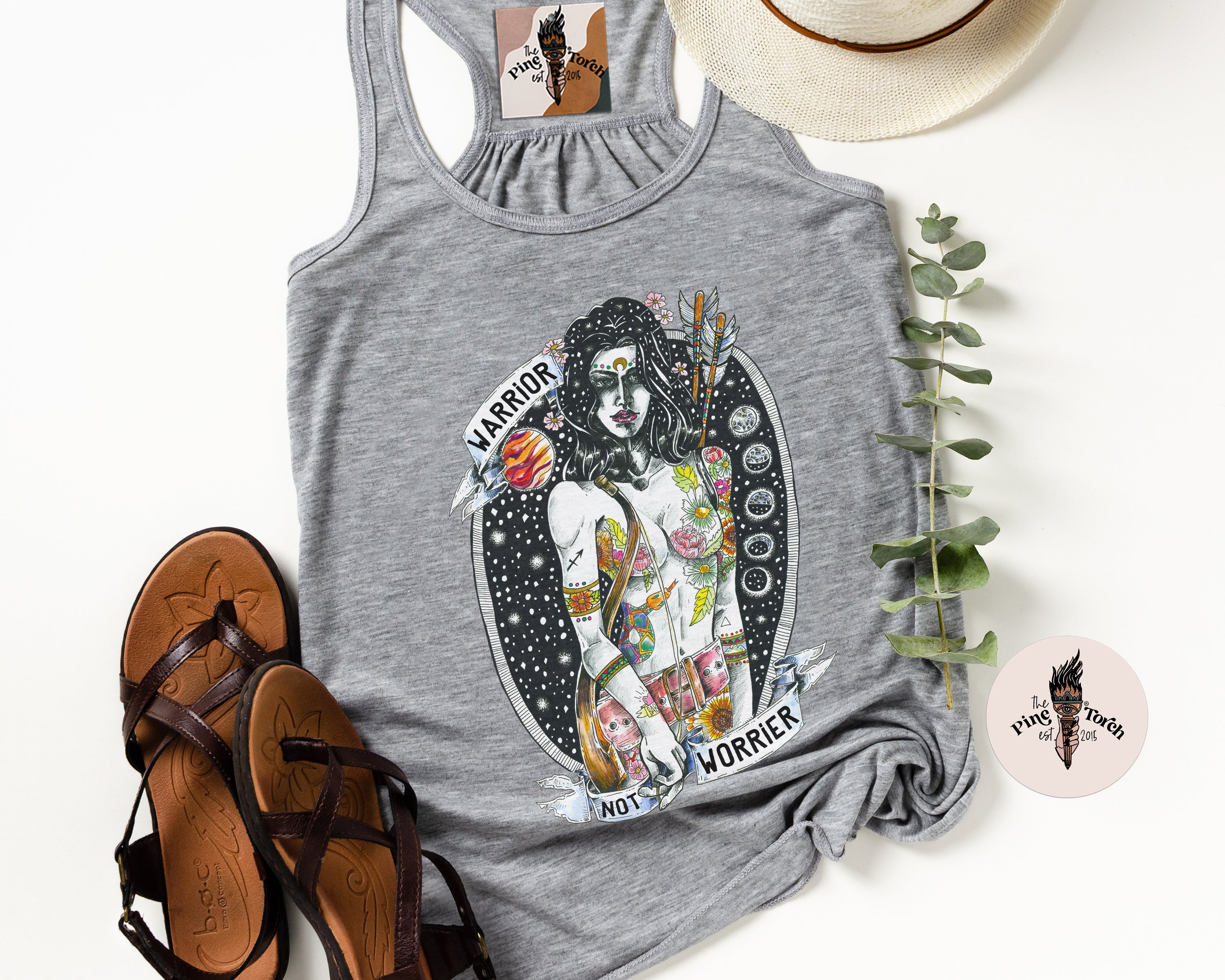 WARRIOR NOT WORRIER // FLOWY RACERBACK TANK