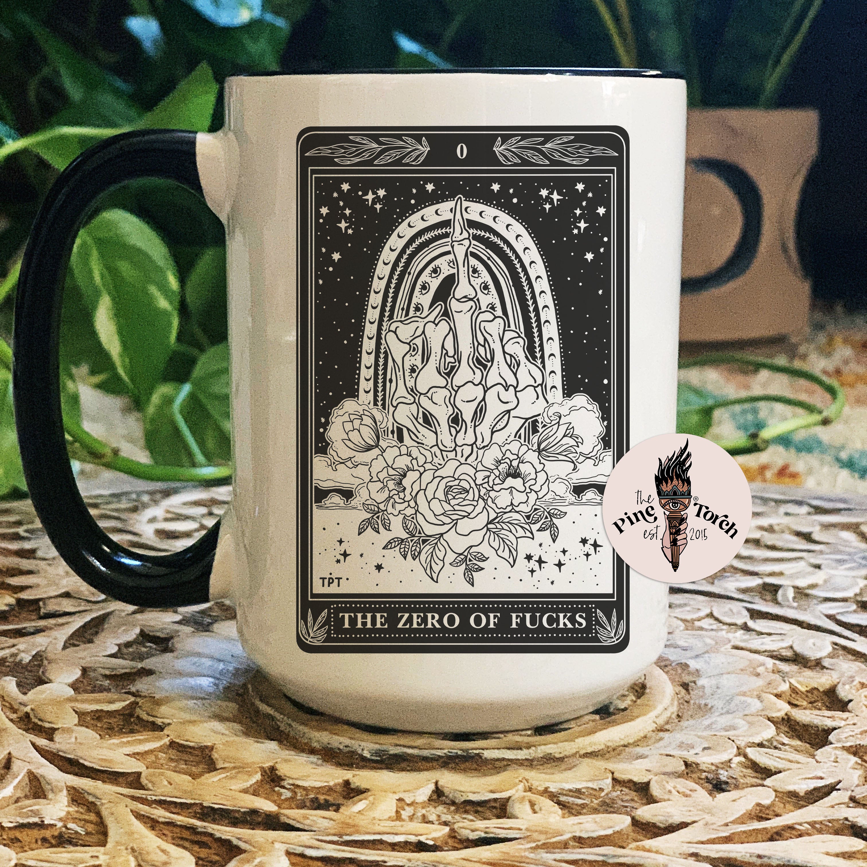 THE ZERO OF FUCKS (B&W) // 15 oz COFFEE MUG