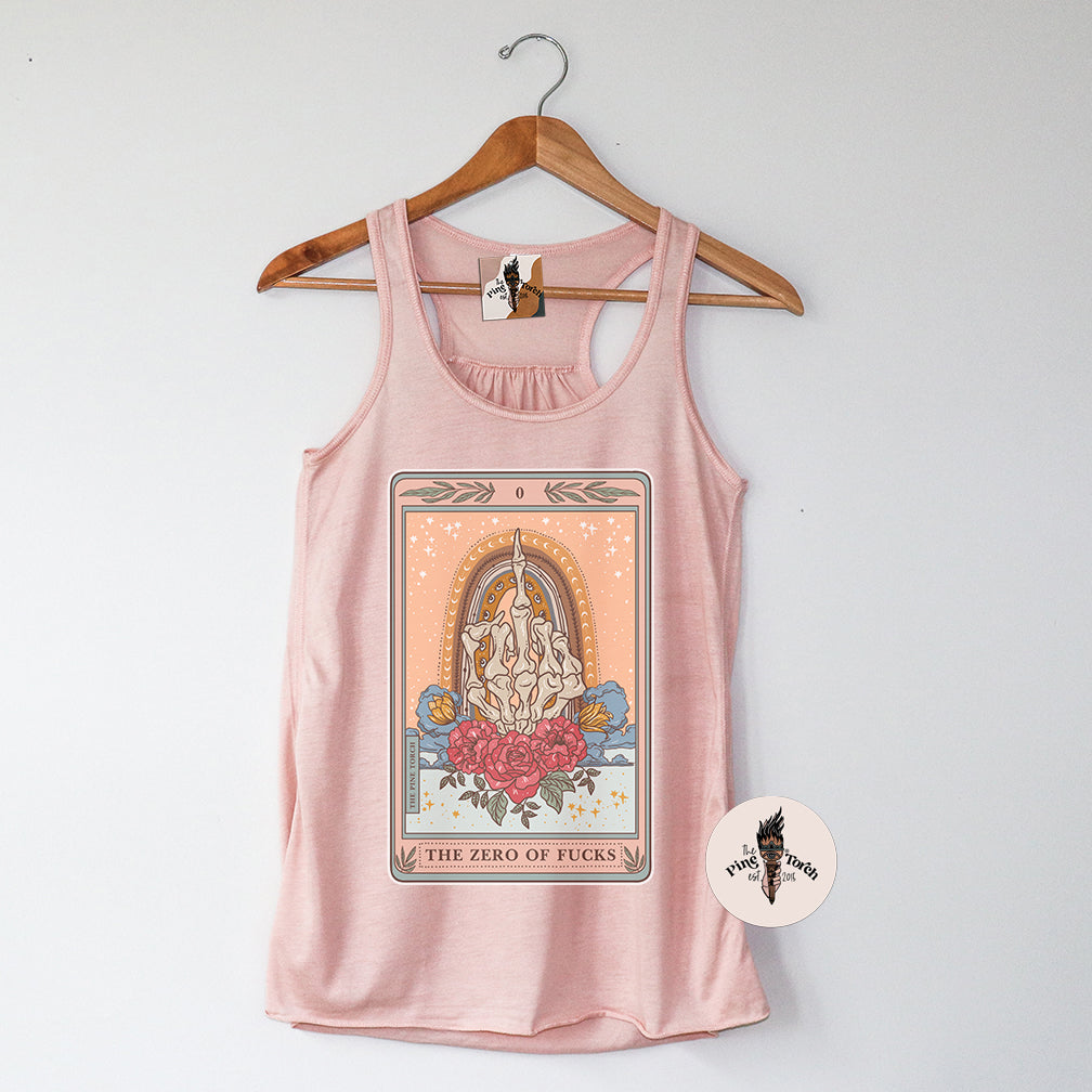 THE ZERO OF FUCKS // FLOWY RACERBACK TANK