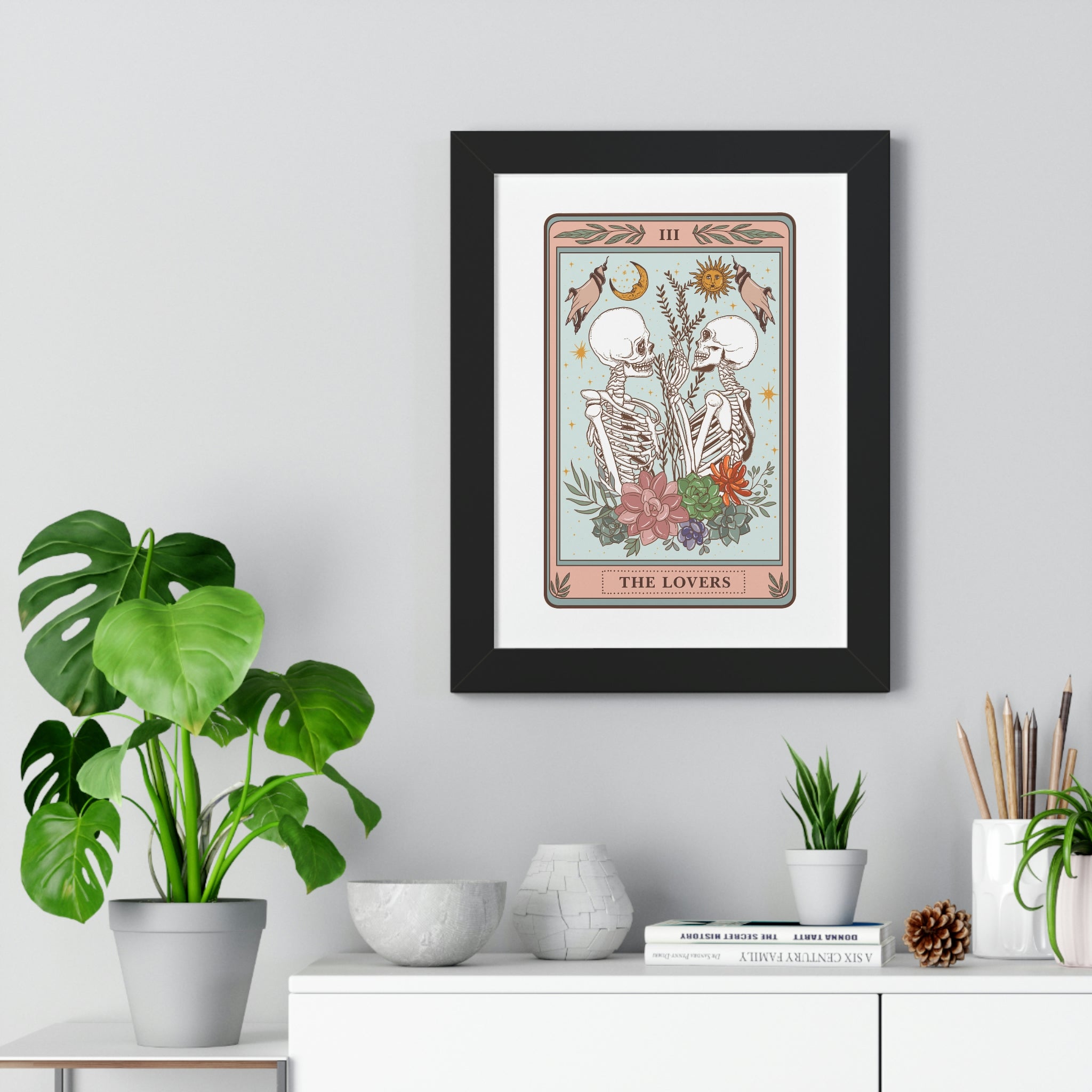 THE LOVERS (Male/Male) // FRAMED POSTER PRINT