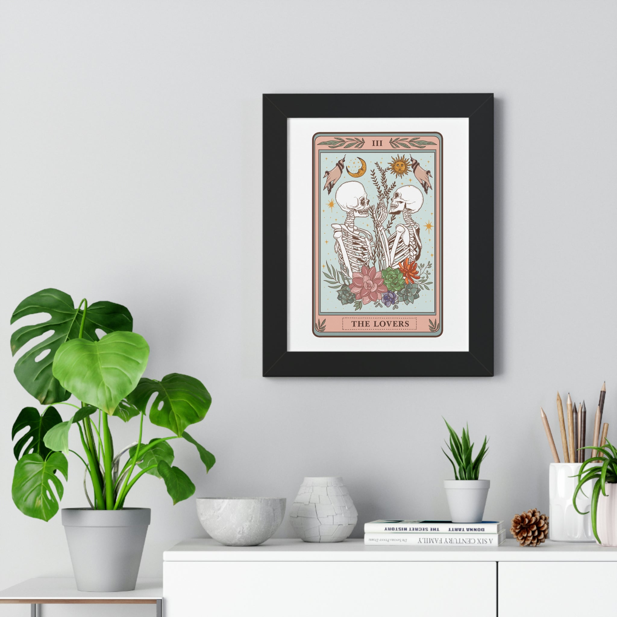THE LOVERS (Male/Male) // FRAMED POSTER PRINT
