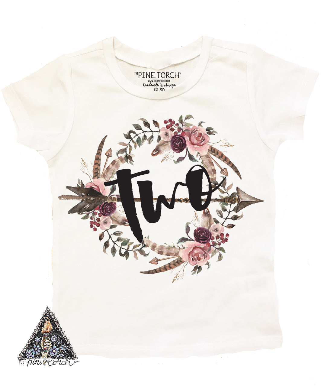 « BOHO FLORAL SECOND BIRTHDAY » KID'S TEE