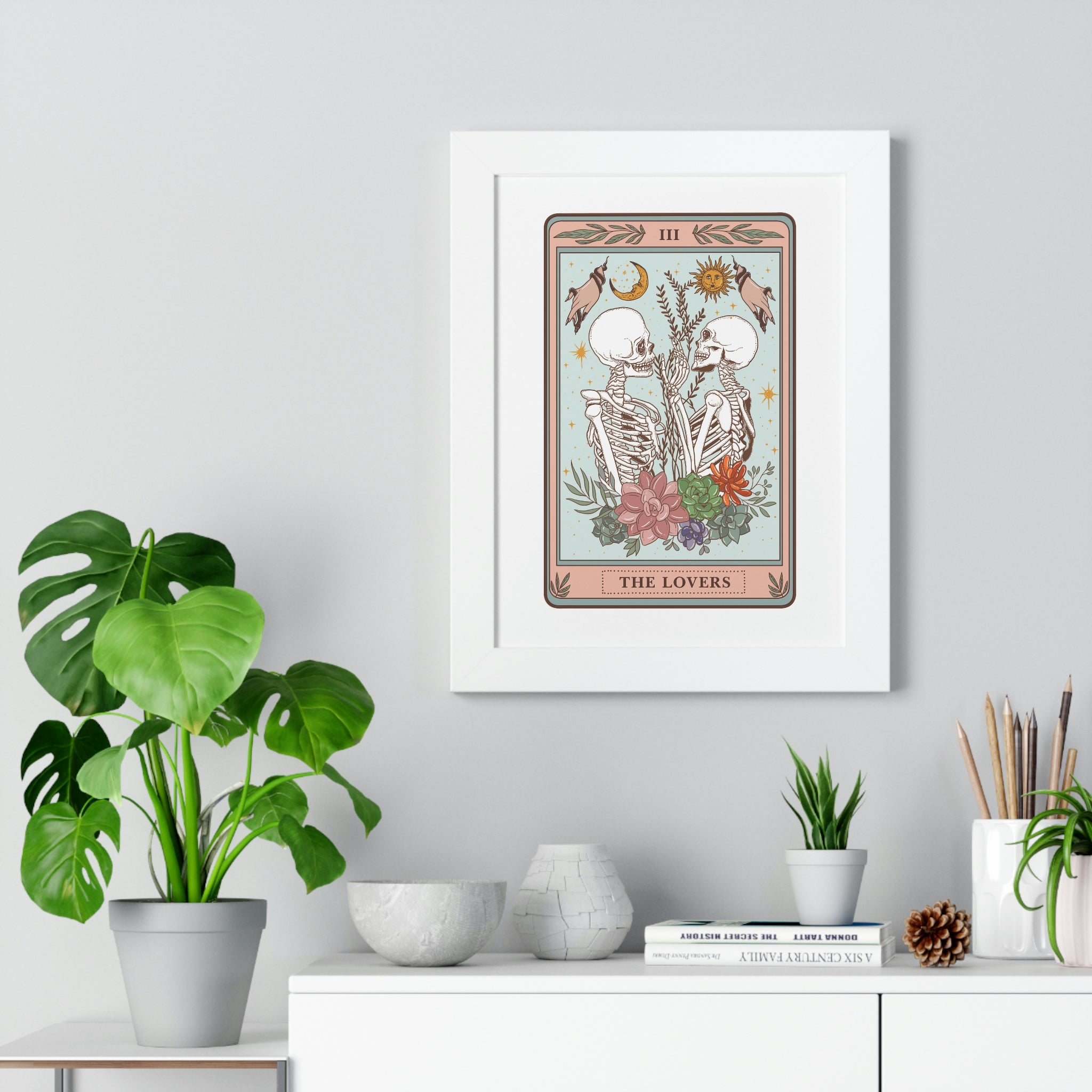 THE LOVERS (Male/Male) // FRAMED POSTER PRINT