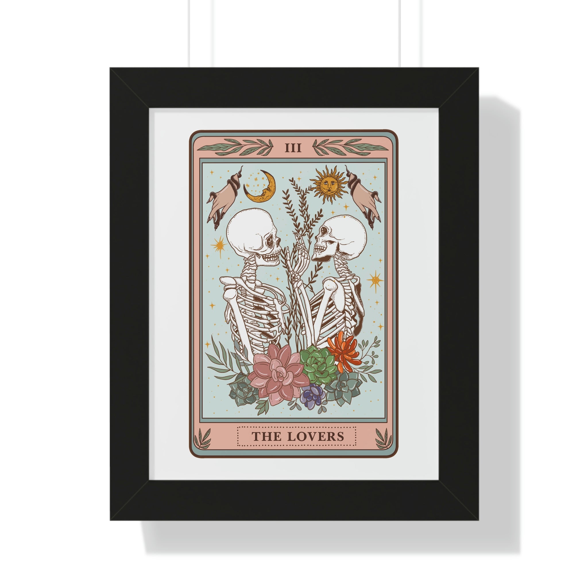 THE LOVERS (Male/Male) // FRAMED POSTER PRINT
