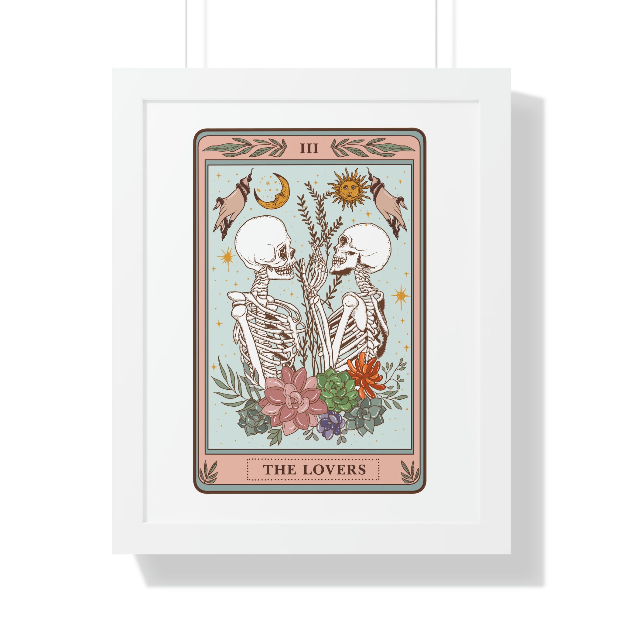 THE LOVERS (Male/Male) // FRAMED POSTER PRINT
