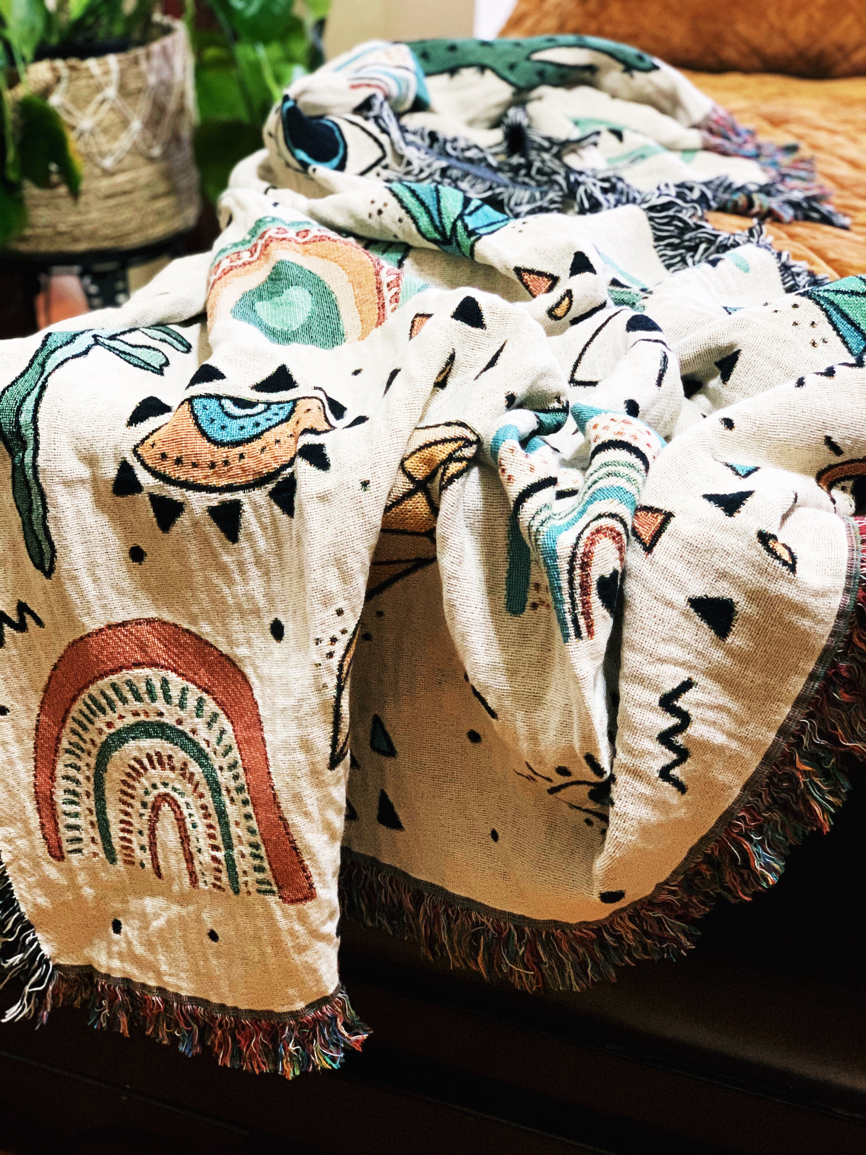 I'LL SEE YOU ON THE OTHER SIDE // WOVEN FRINGE BLANKET